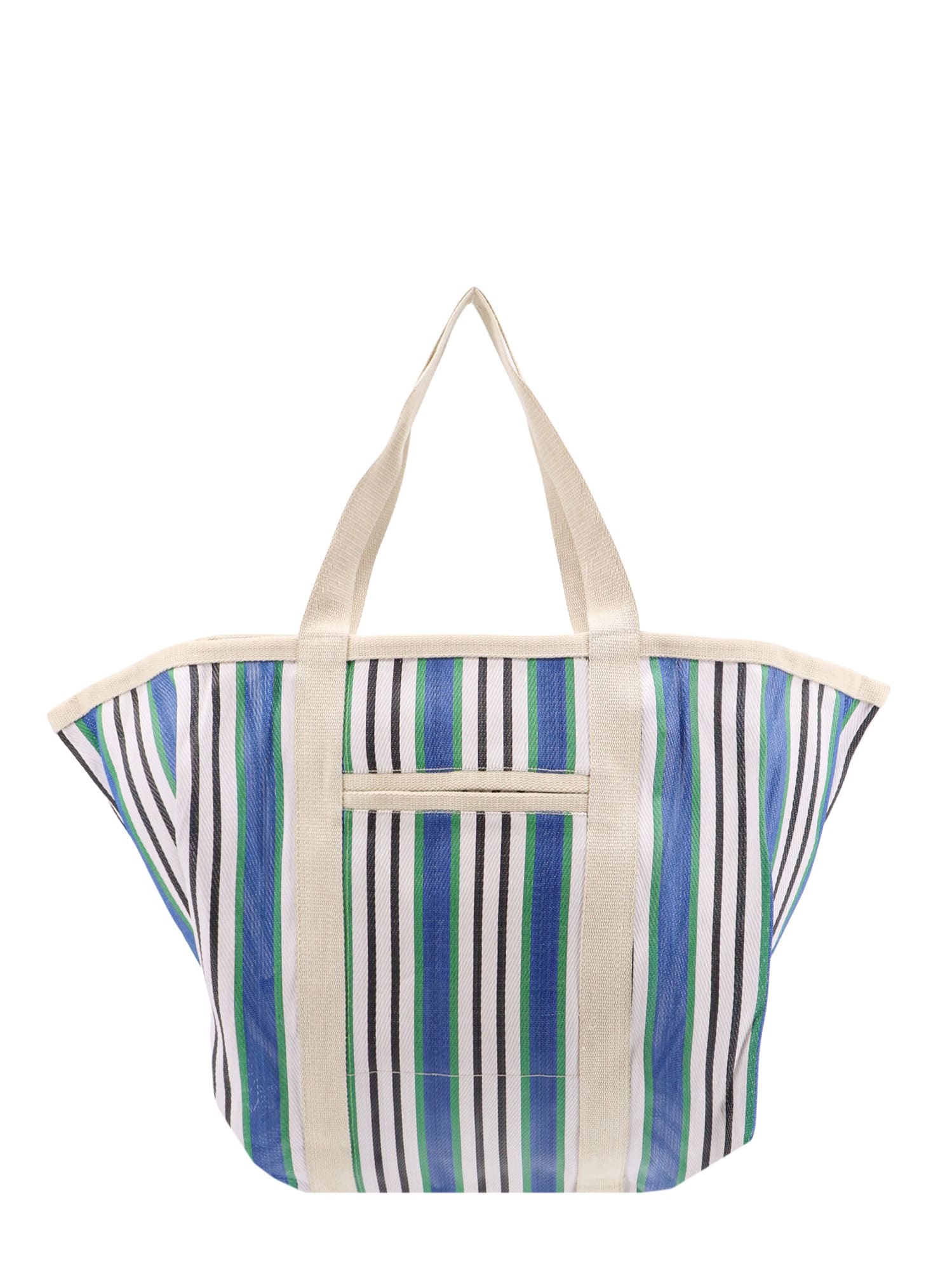 Shop Isabel Marant Warden Shoulder Bag In Blue/neutrals
