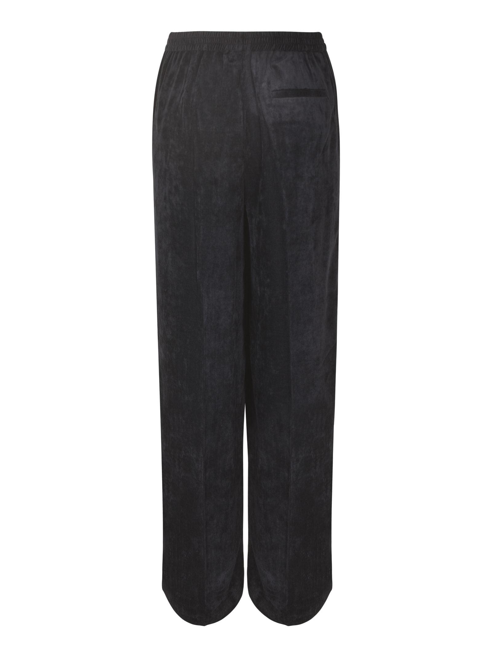 Shop Forte Forte Wide Leg Vellu Trousers In Navy