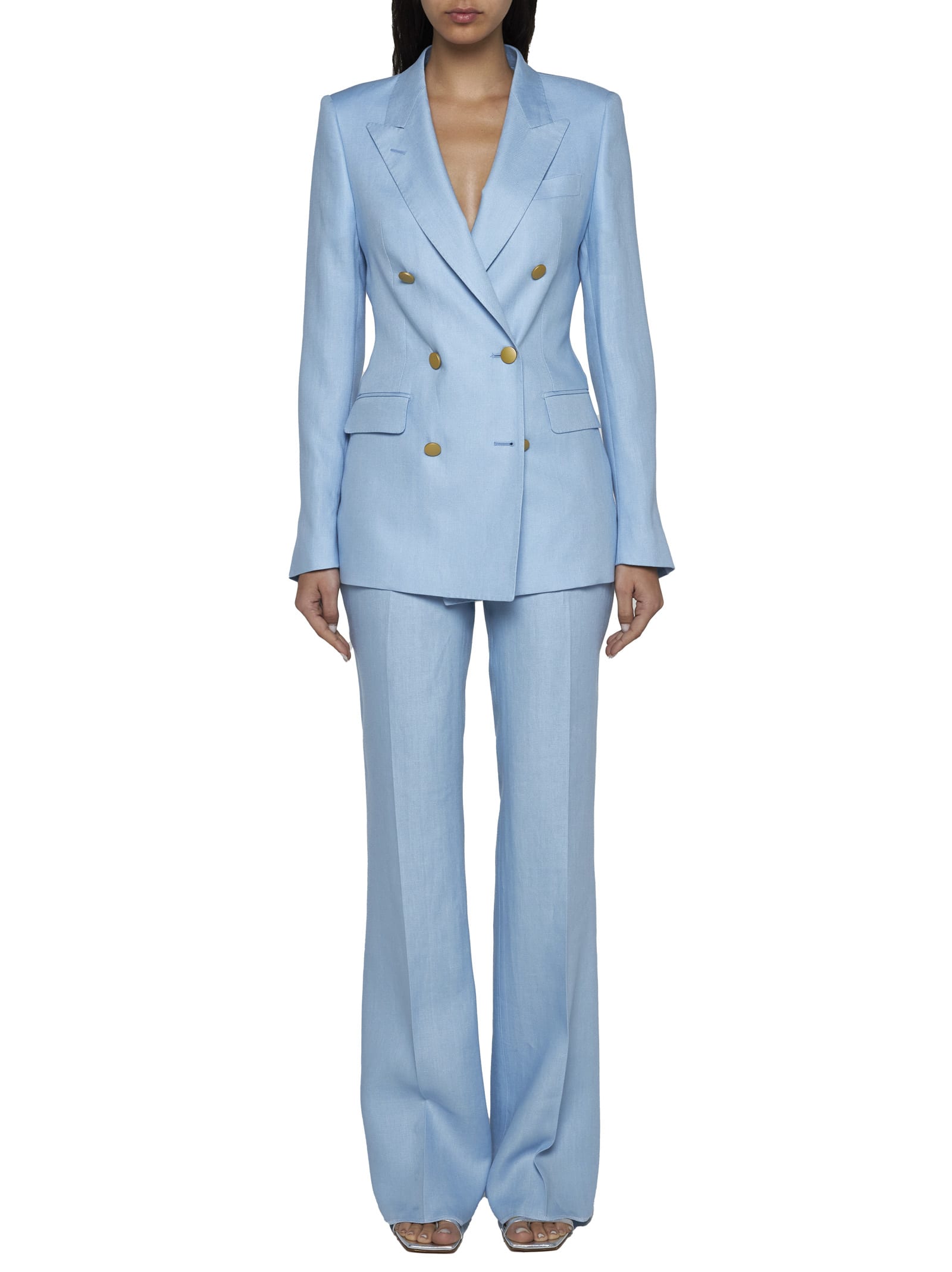 Shop Tagliatore Suit In Clear Blue