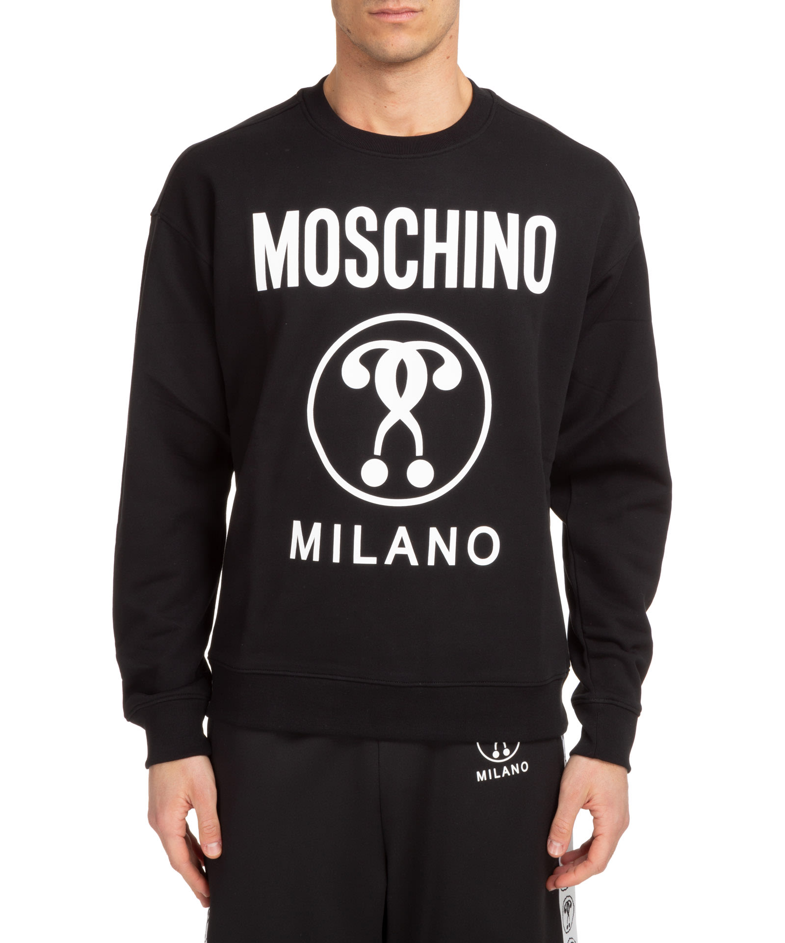 Moschino Double Question Mark Roman Cotton Sweatshirt