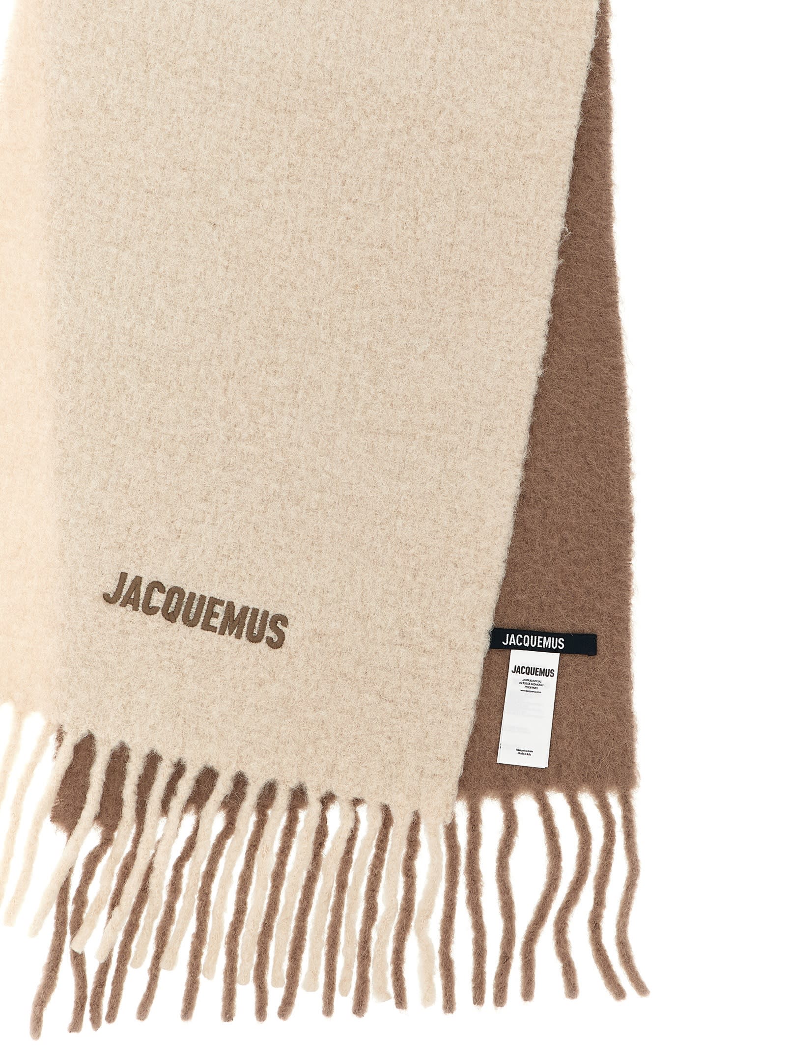 Jacquemus Womens Multi-beige The Moisson Wool-blend Scarf In Multi