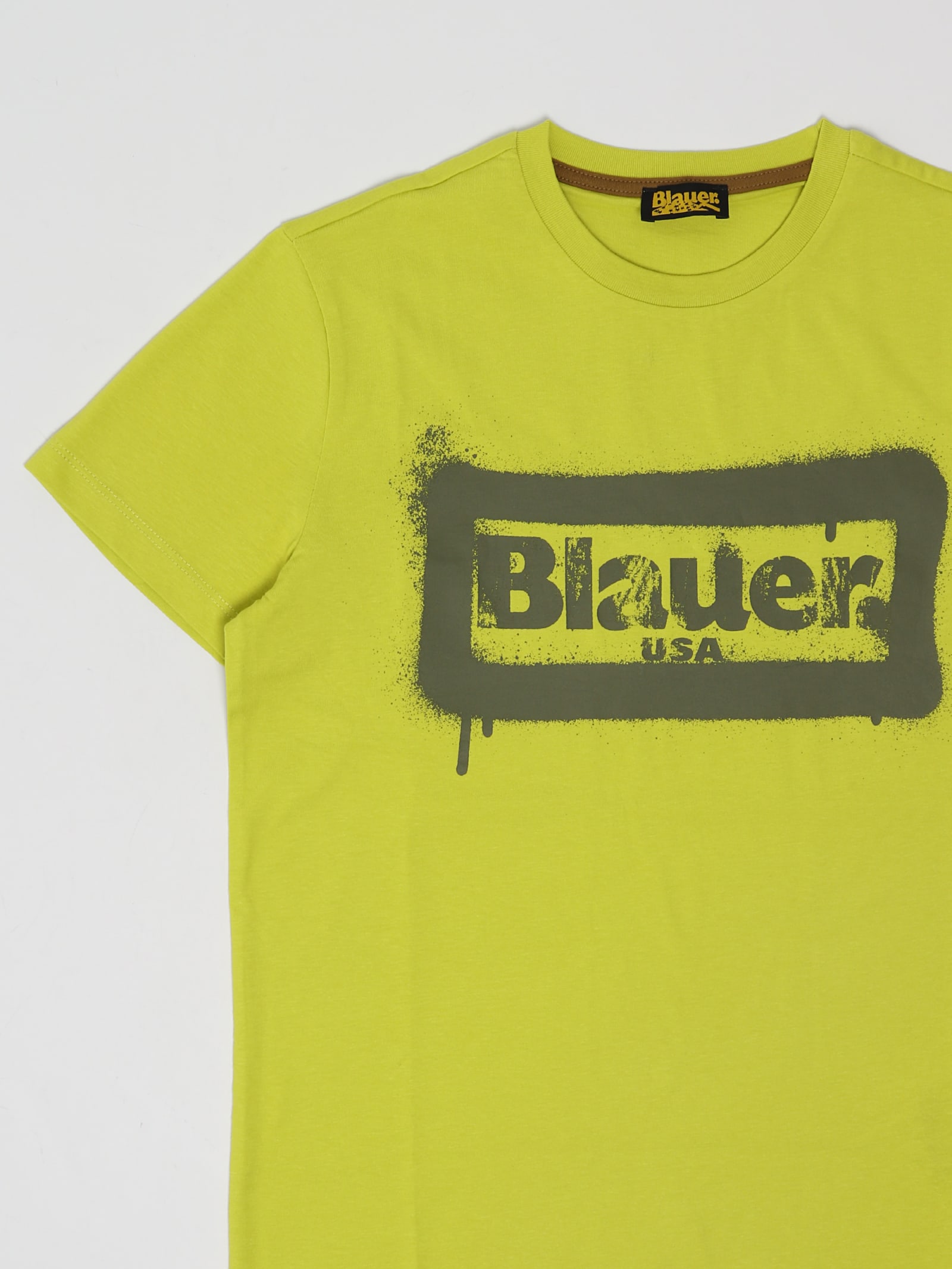 Shop Blauer T-shirt T-shirt In Lime