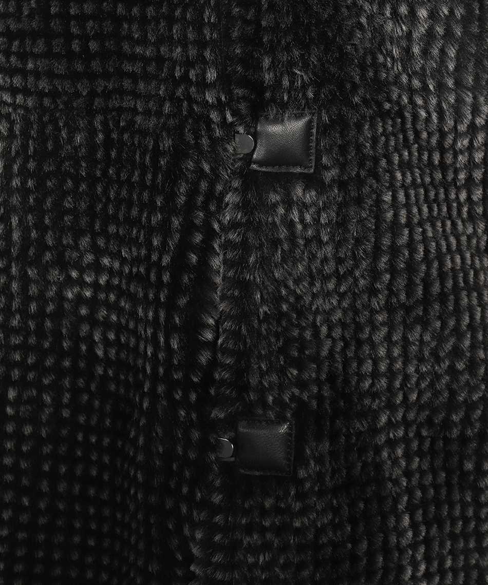 Shop Emporio Armani Fur Coat In Grey