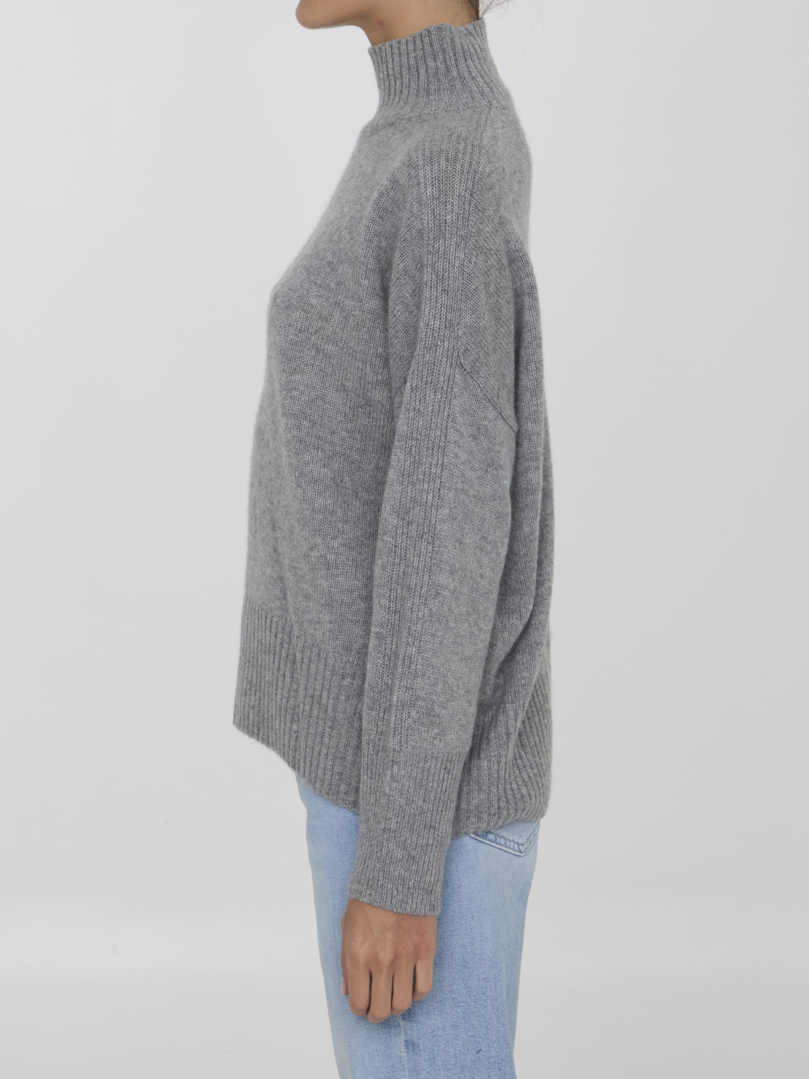 Shop Allude Cashmere Jumper In Grey