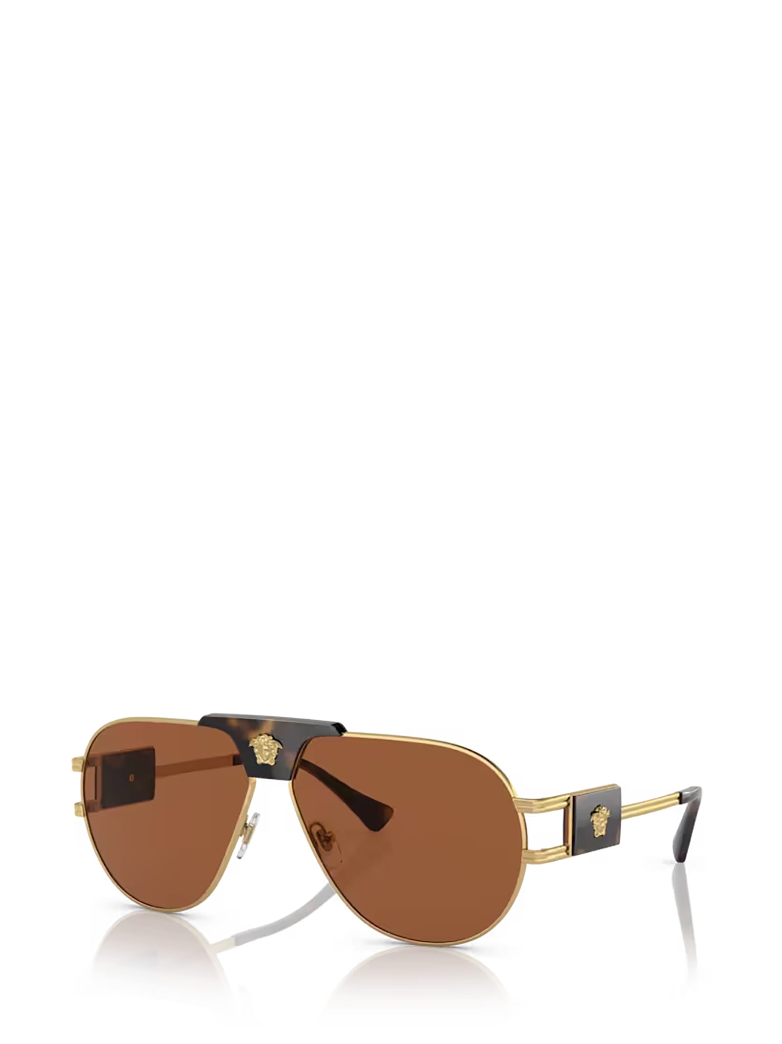 Shop Versace Ve2252 Gold Sunglasses