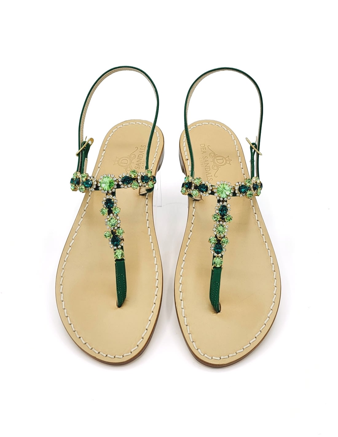 Queen Green Jewel Sandals