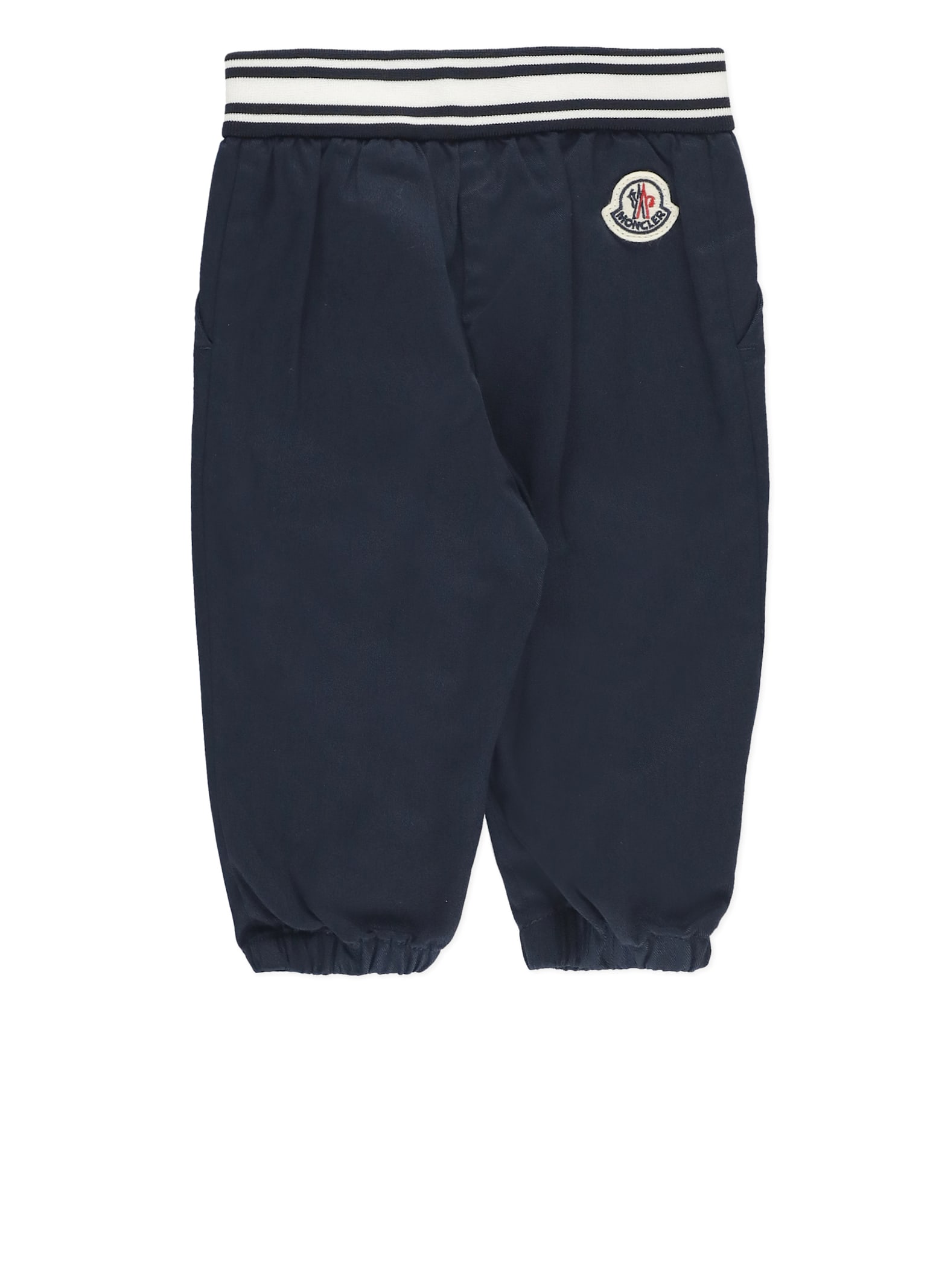 Moncler Logoed Pants In Blue