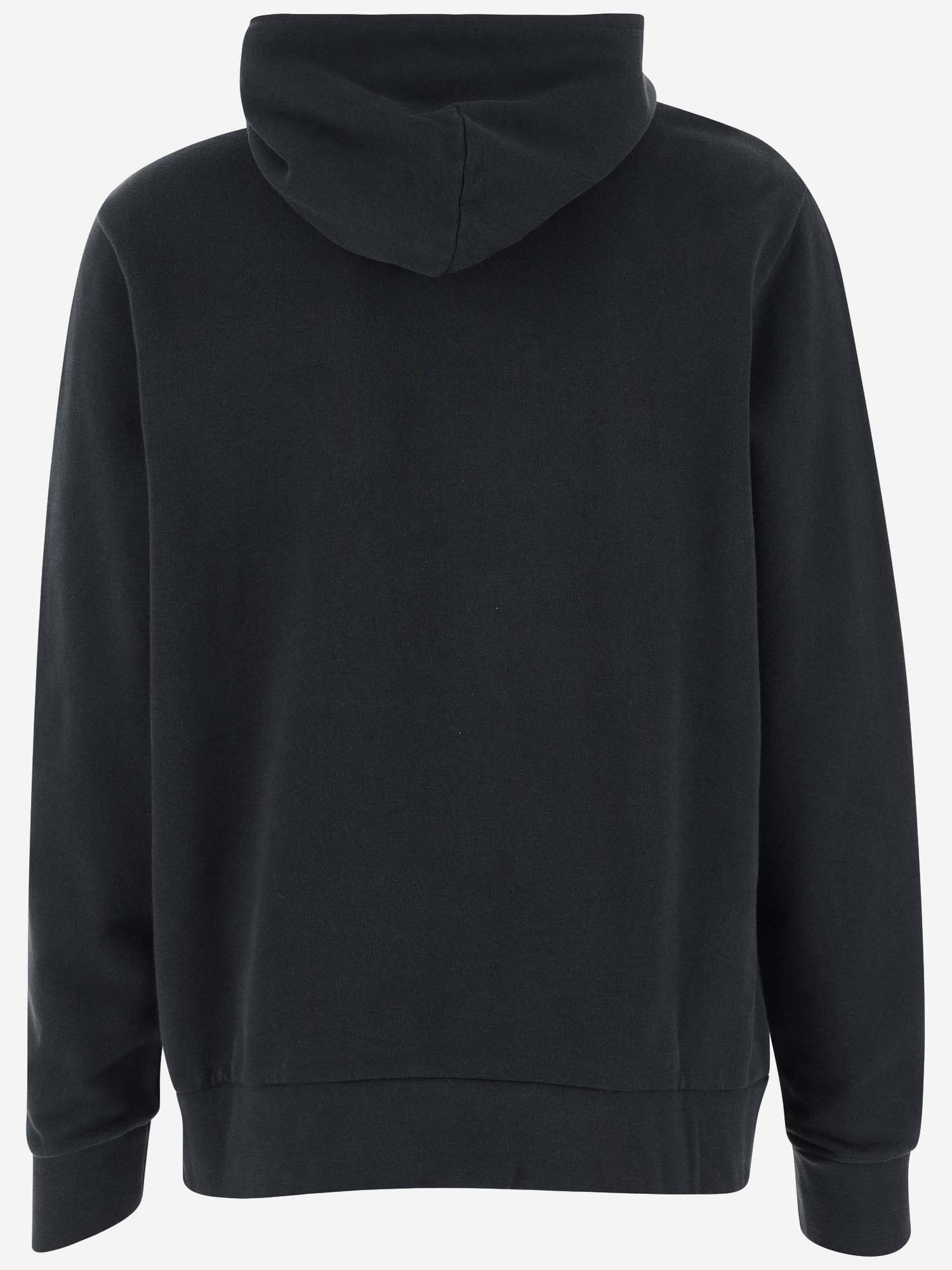 Shop Ralph Lauren Cotton Hoodie With Logo In Black