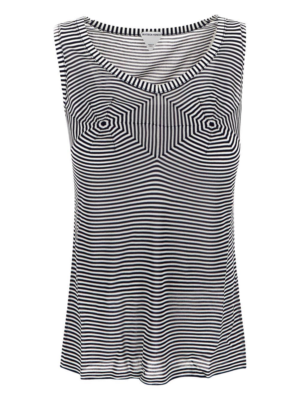 Shop Bottega Veneta Fluid Viscose Stripe Top