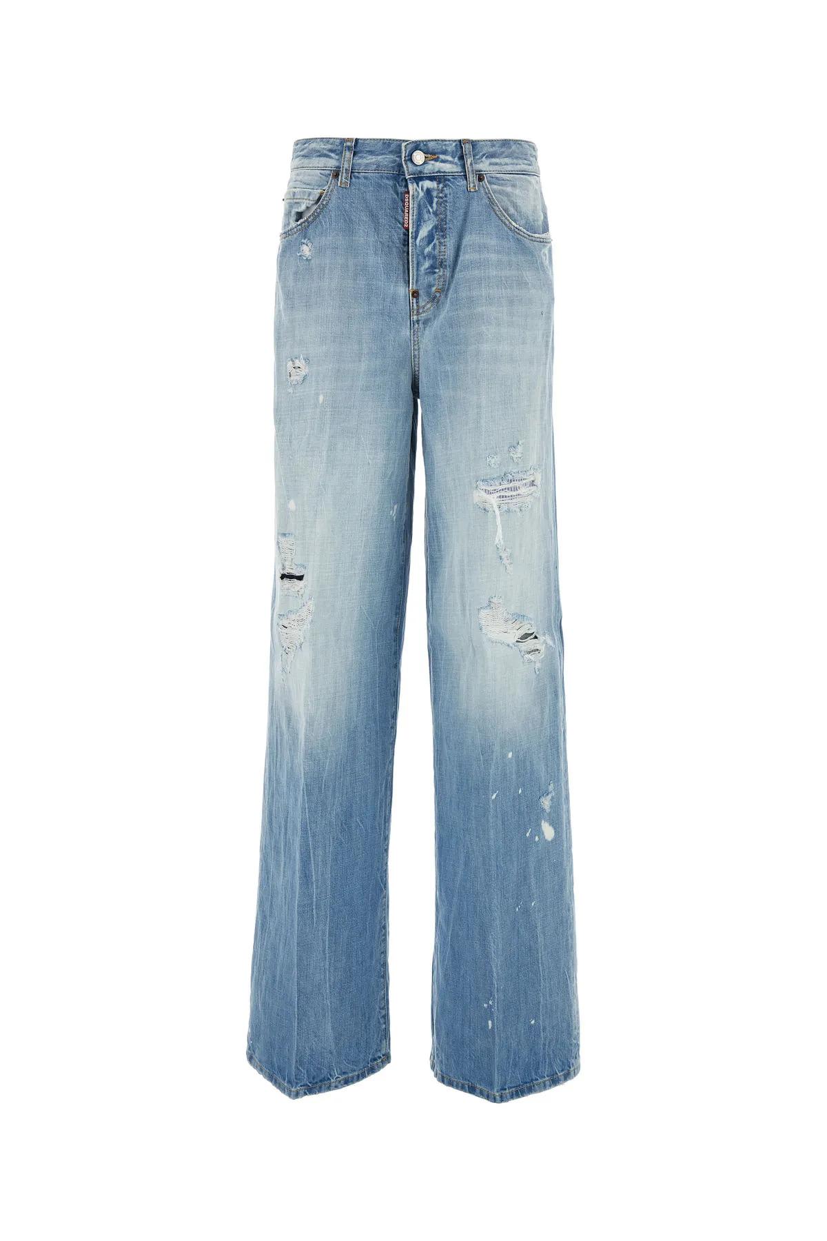 Shop Dsquared2 Denim Traveller Wide-leg Jeans