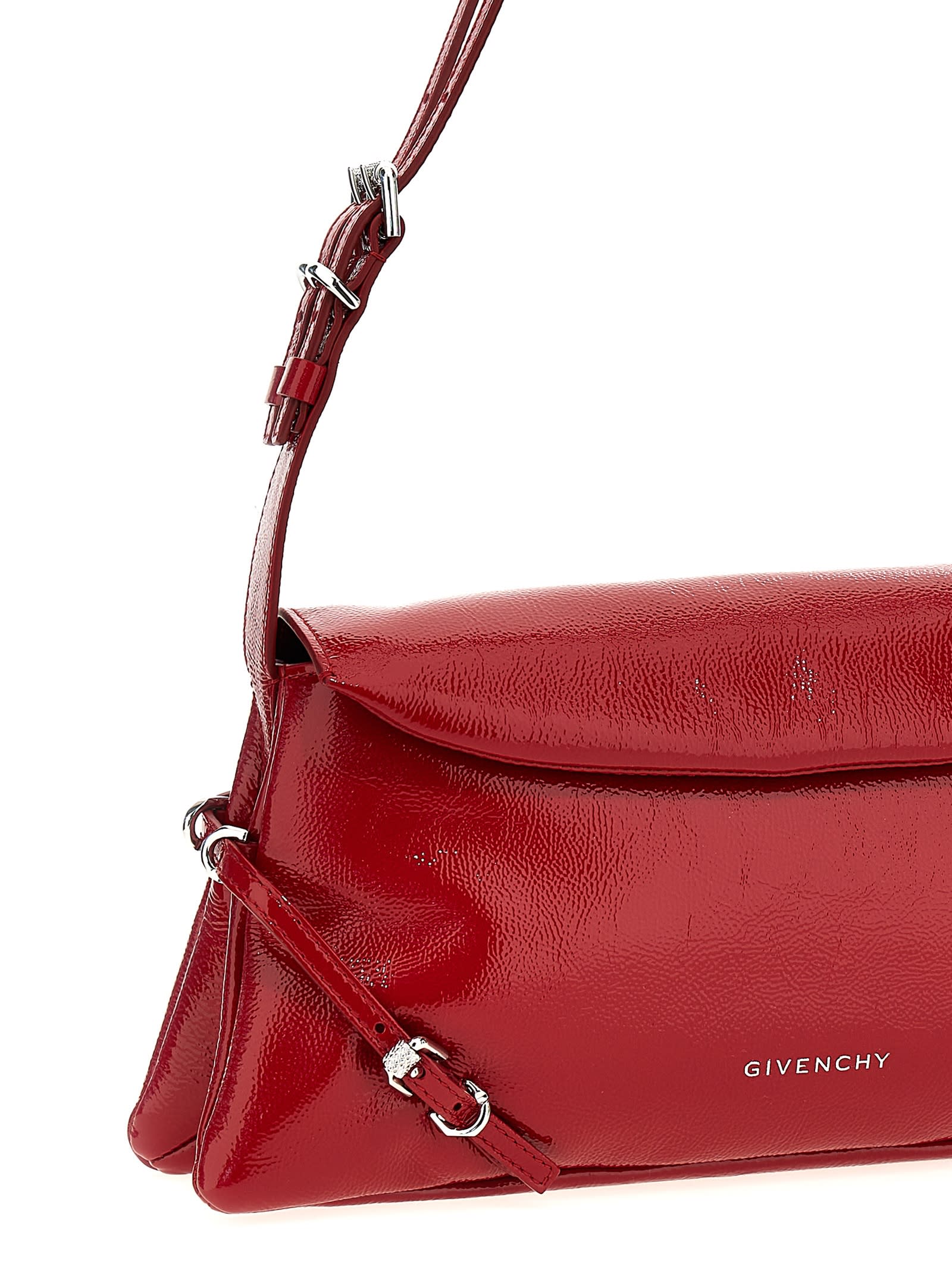 Shop Givenchy P Tit Voyou Small Shoulder Bag In Red