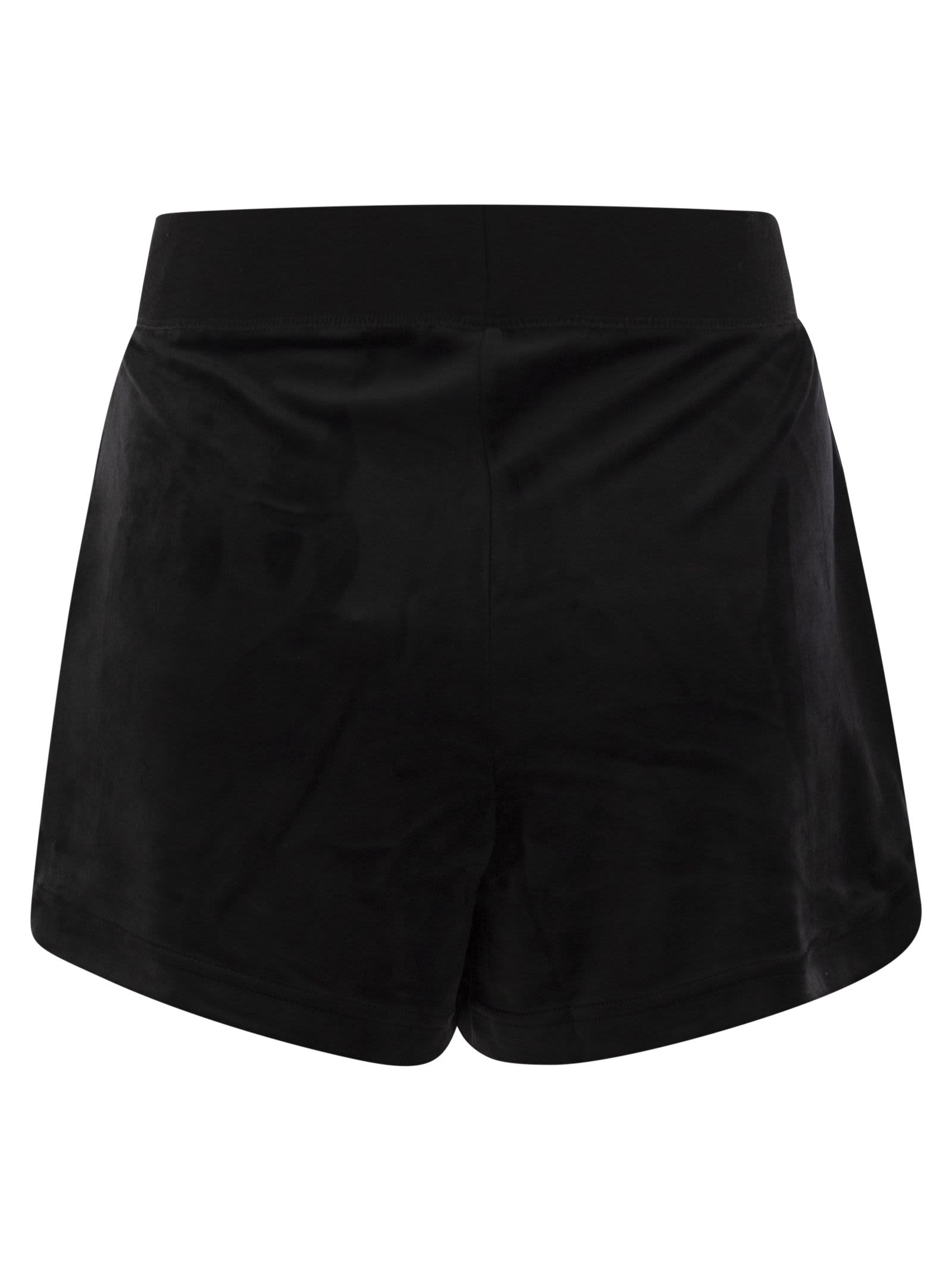 Shop Juicy Couture Velour Shorts In Black