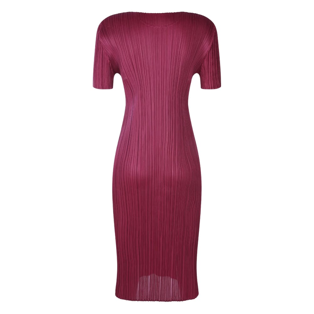 Issey Miyake Dress In Burgundy