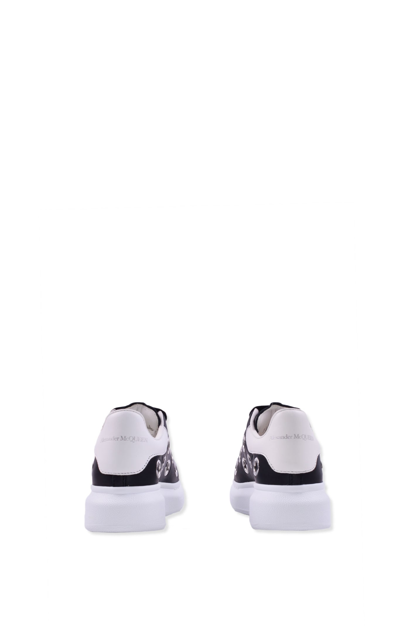 Shop Alexander Mcqueen Leather Sneakers With Studs In Back