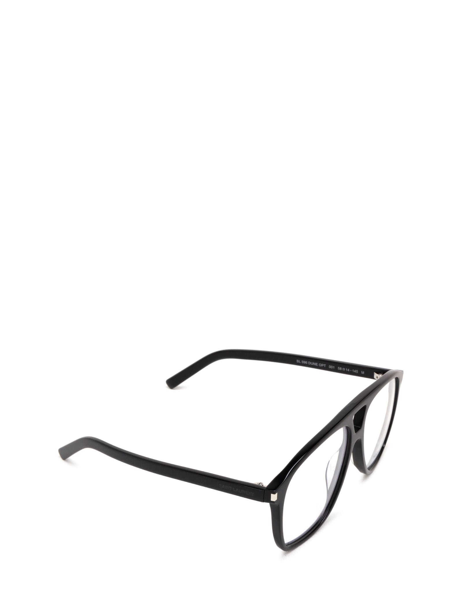 Shop Saint Laurent Sl 596 Opt Black Glasses