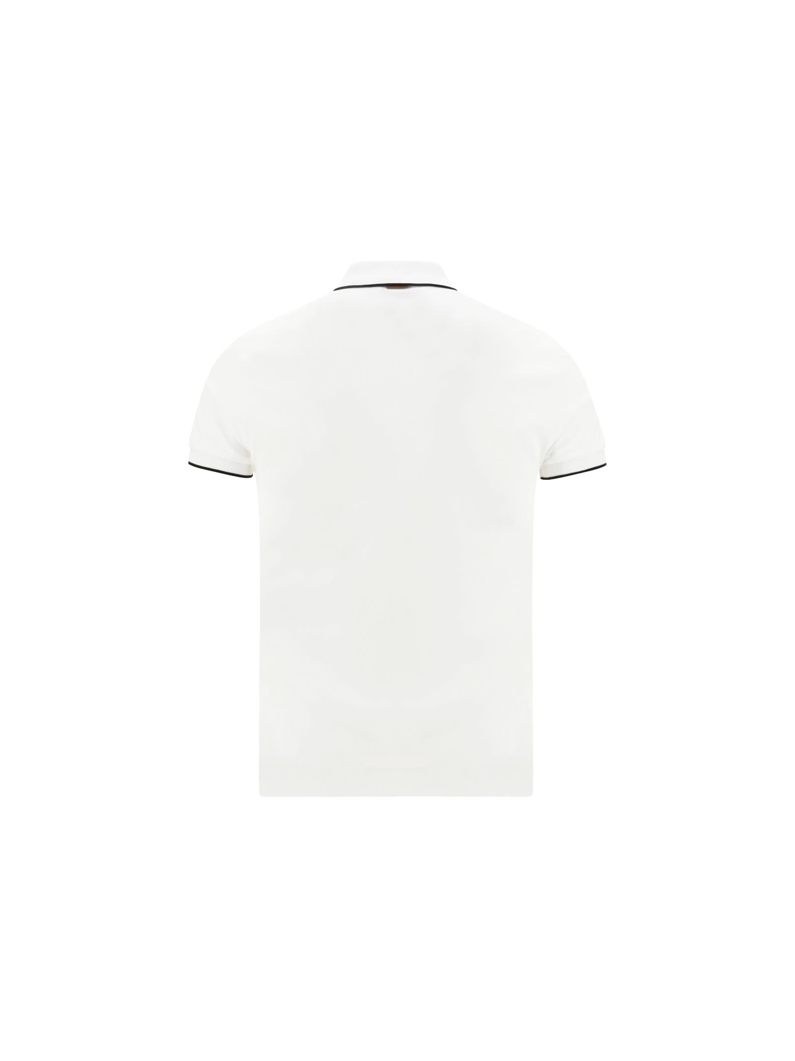 Shop Zegna Polo Shirt  In White