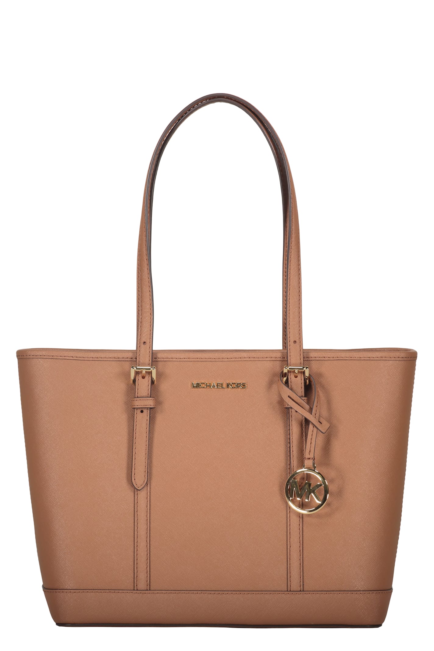 Michael Kors Leather Tote In Brown