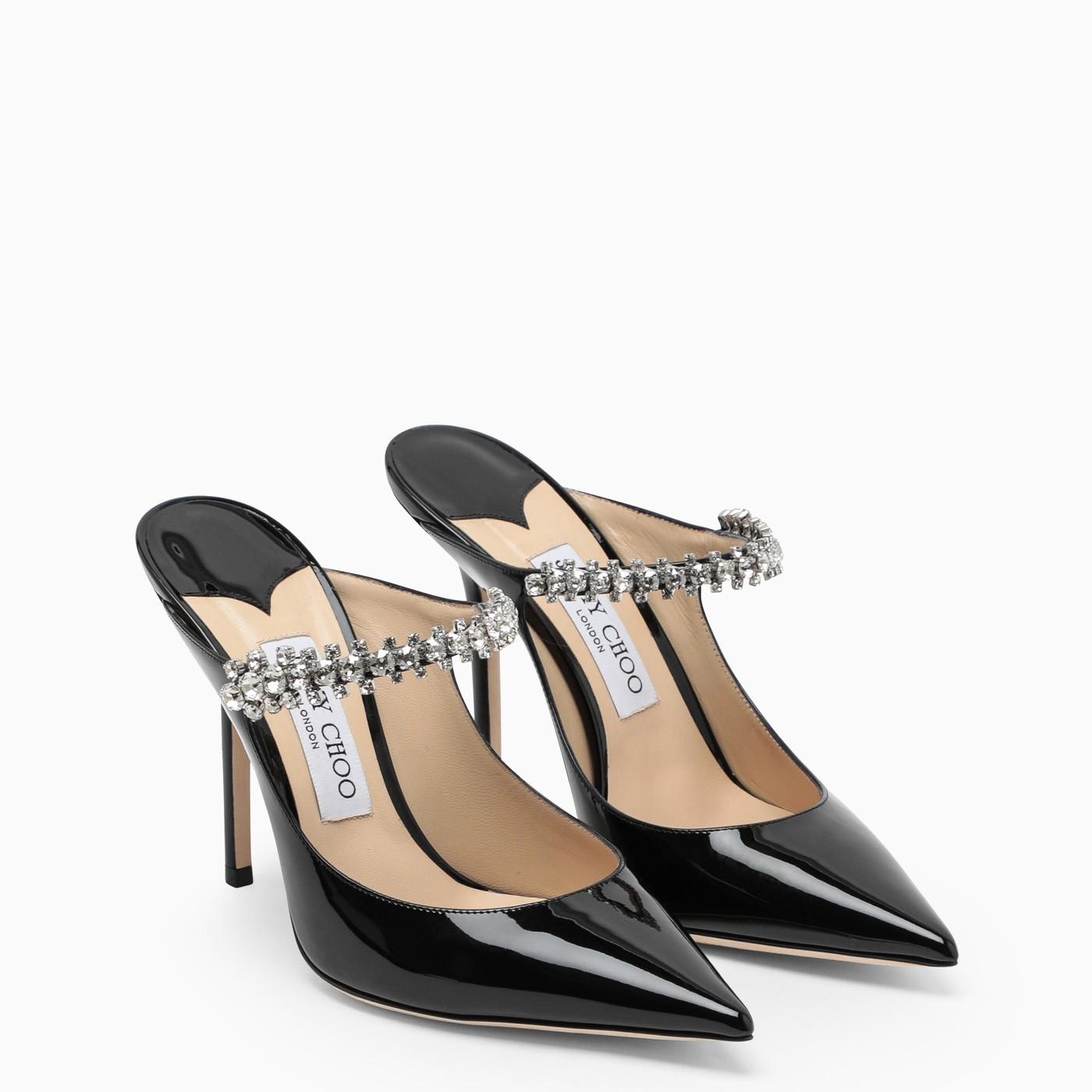 Shop Jimmy Choo Black Bing Pumps With Crystals In Nero