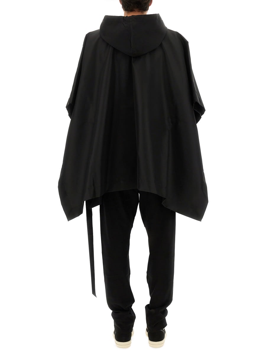 Drkshdw Waterproof Cape With Hood In Black
