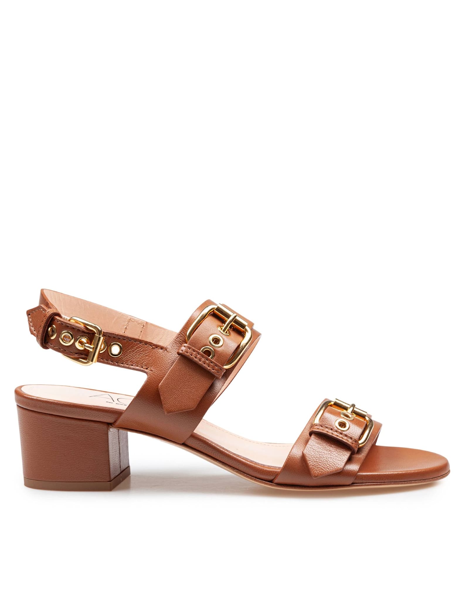 Lala Straps Leather Sandals Brandy Color