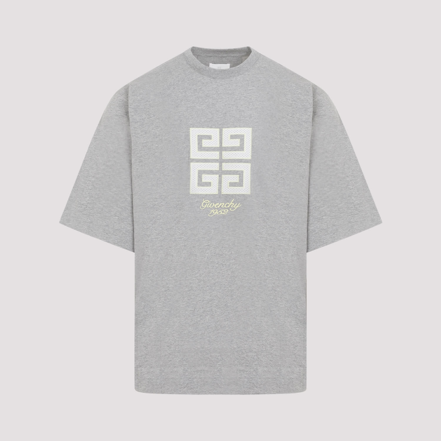 Shop Givenchy Short Sleeves T-shirt In Light Grey Melange