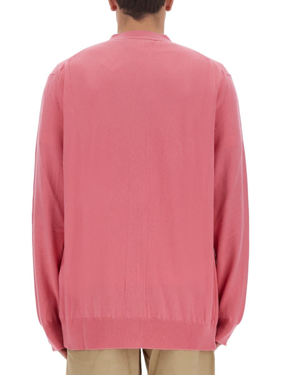 Shop Comme Des Garçons Shirt Wool Cardigan In Pink