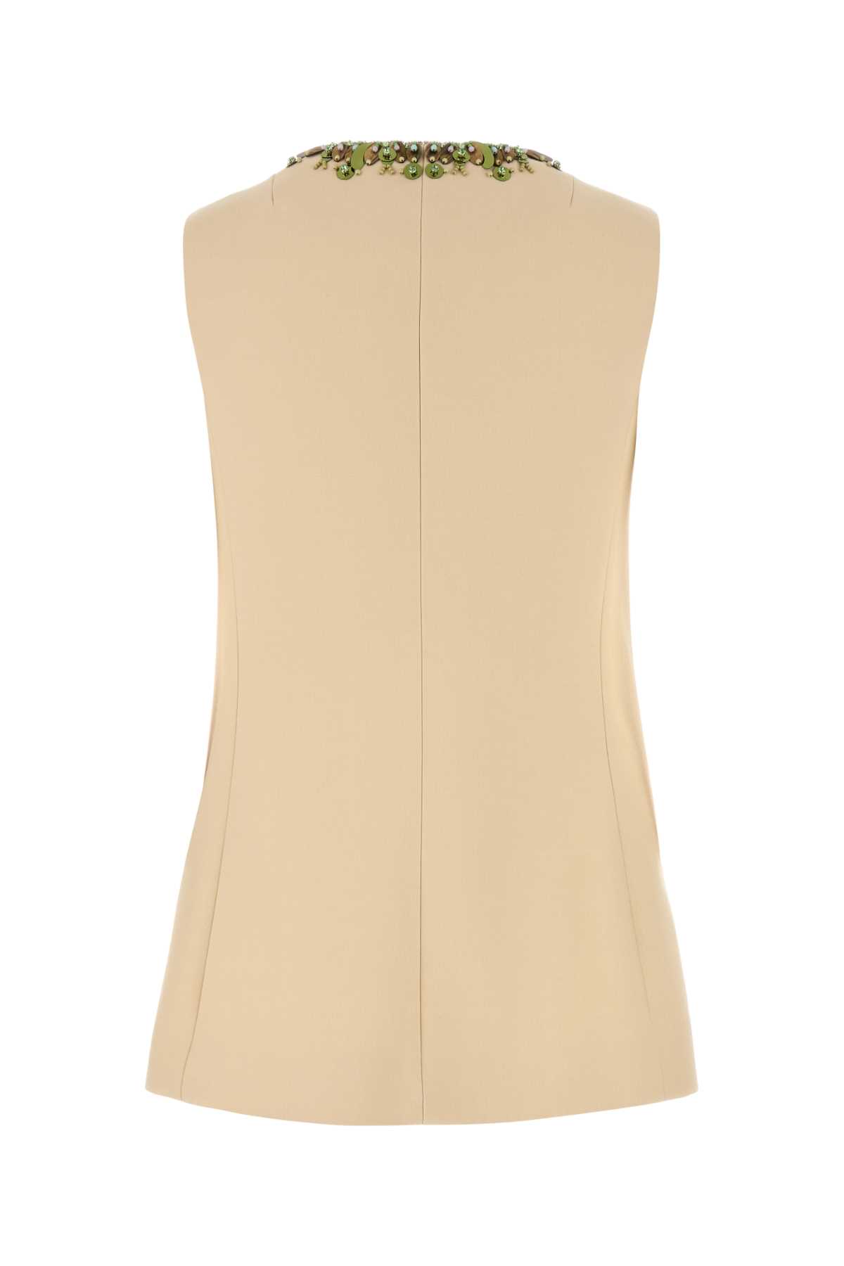 VALENTINO CREAM WOOL BLEND VEST