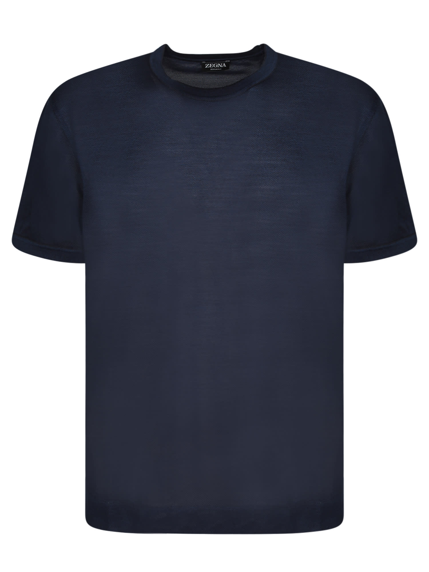 Zegna Blue Silk T-shirt