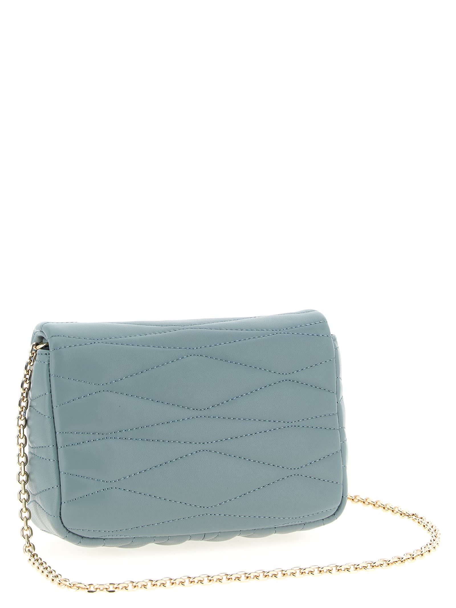 Furla Quilted Shoulder Bag In Blue