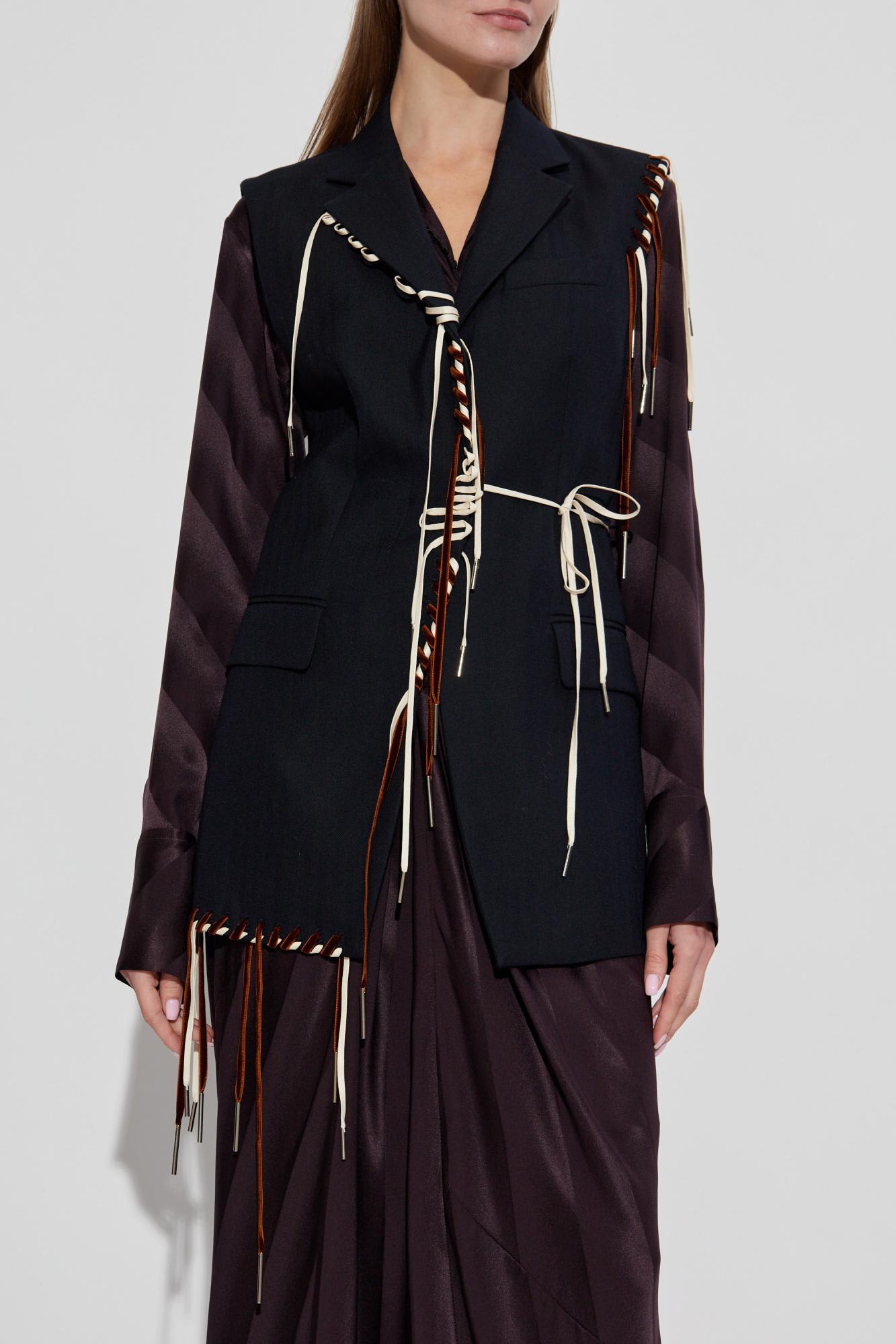 Dries Van Noten Bimbila Vest In Black