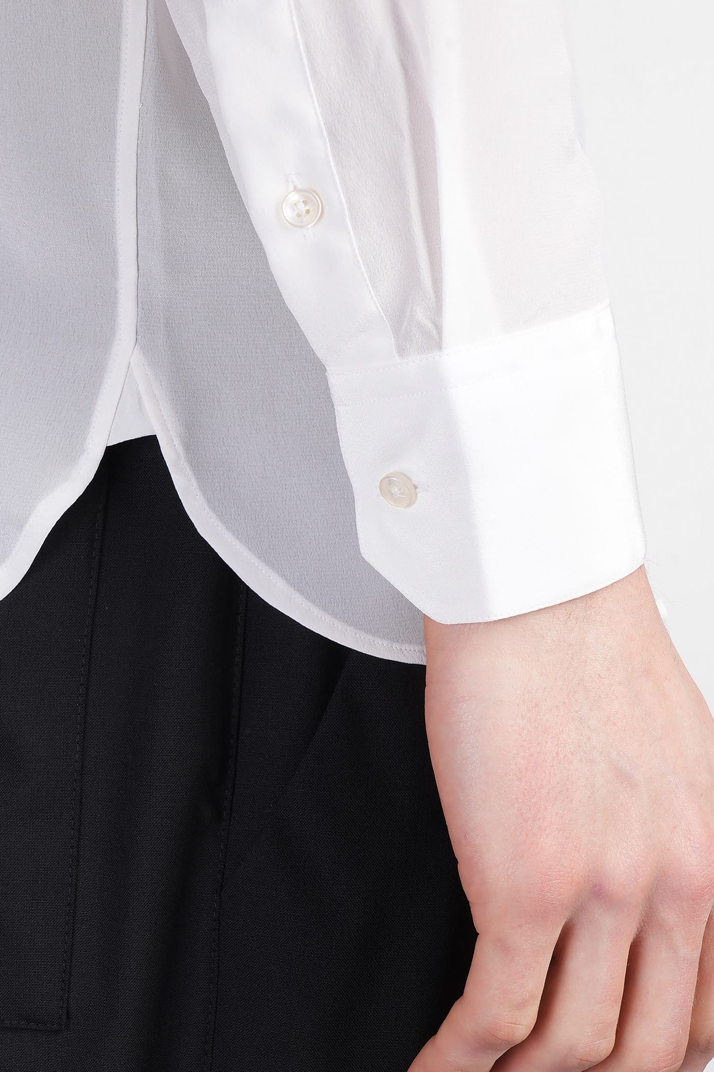 Laneus Silk Shirt In White