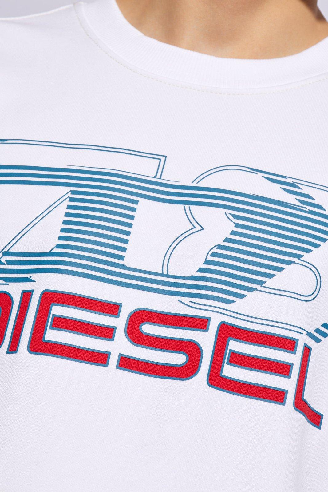 Shop Diesel S-ginn Logo Printed Sweatshirt In C