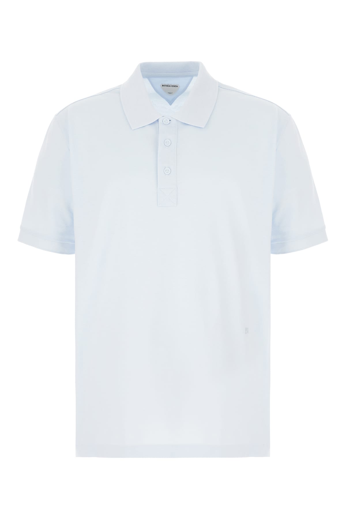 BOTTEGA VENETA PASTEL LIGHT BLUE PIQUET POLO SHIRT 