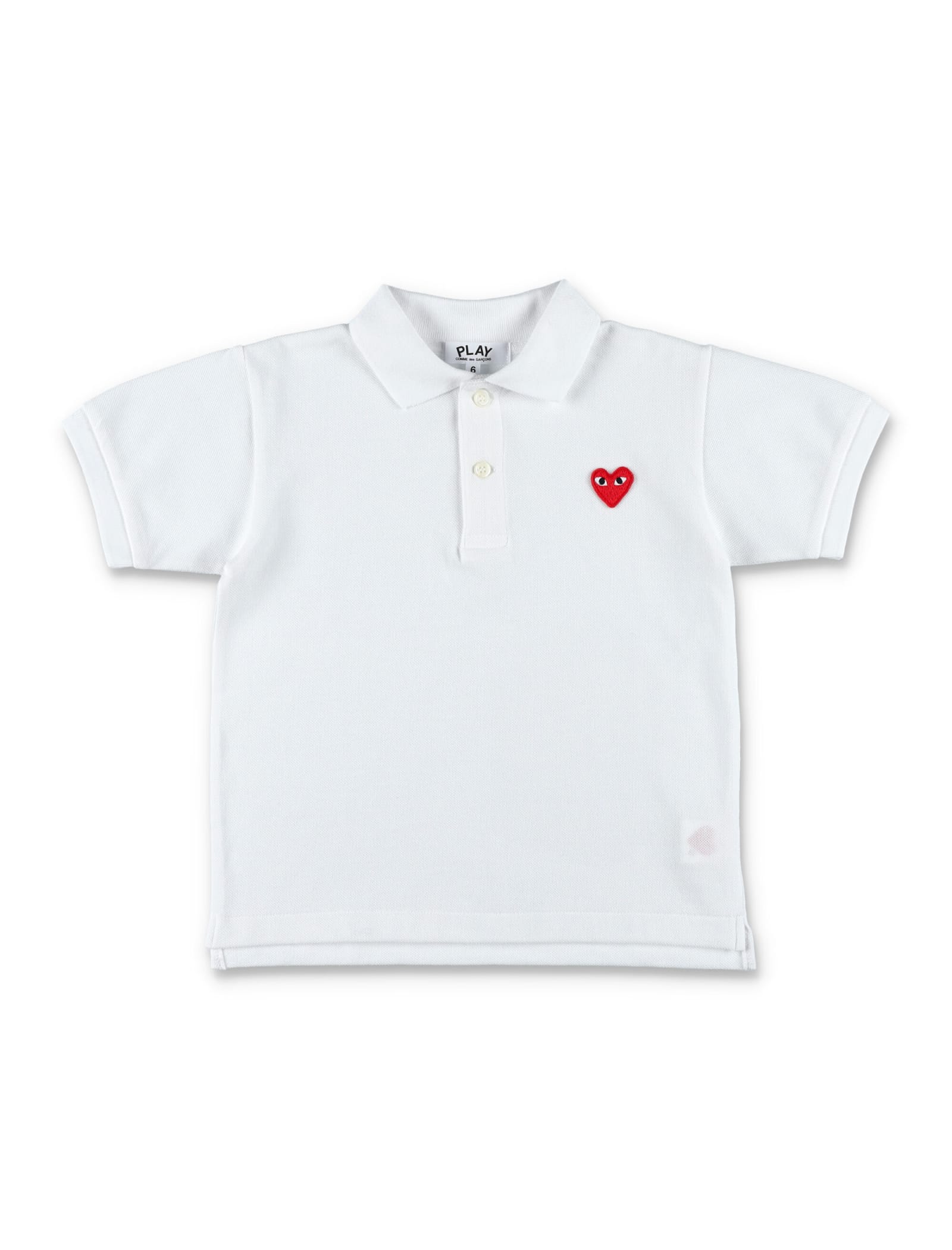 Comme des Garçons Play Red Heart Patch Polo Shirt