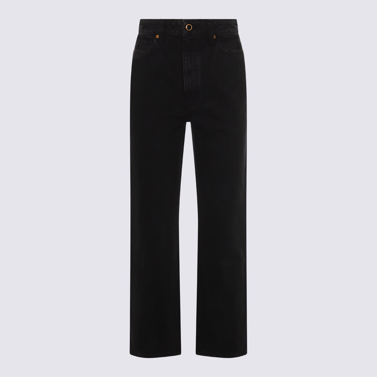 Khaite Black Cotton Jeans In Black