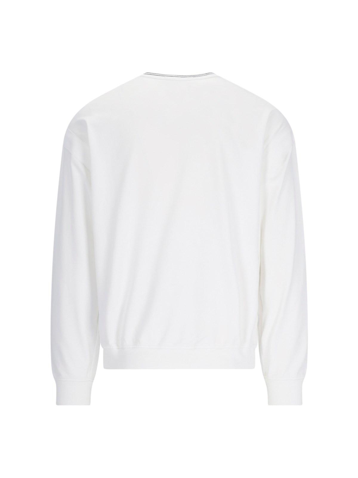 Stone Island Marina Crew Neck Sweatshirt In White