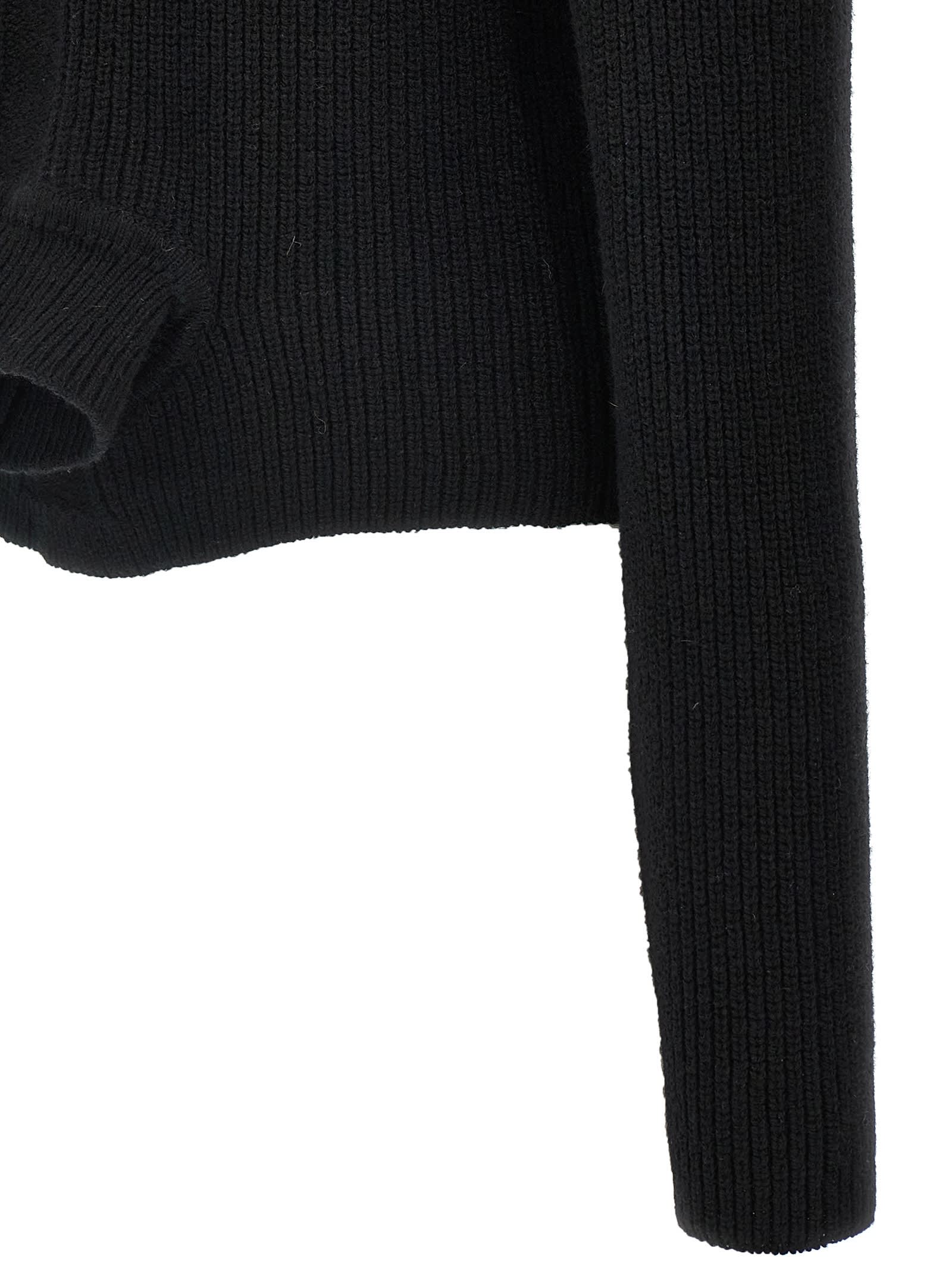 Rick Owens Black Porterville Headon Dbl Lupetto Turtleneck