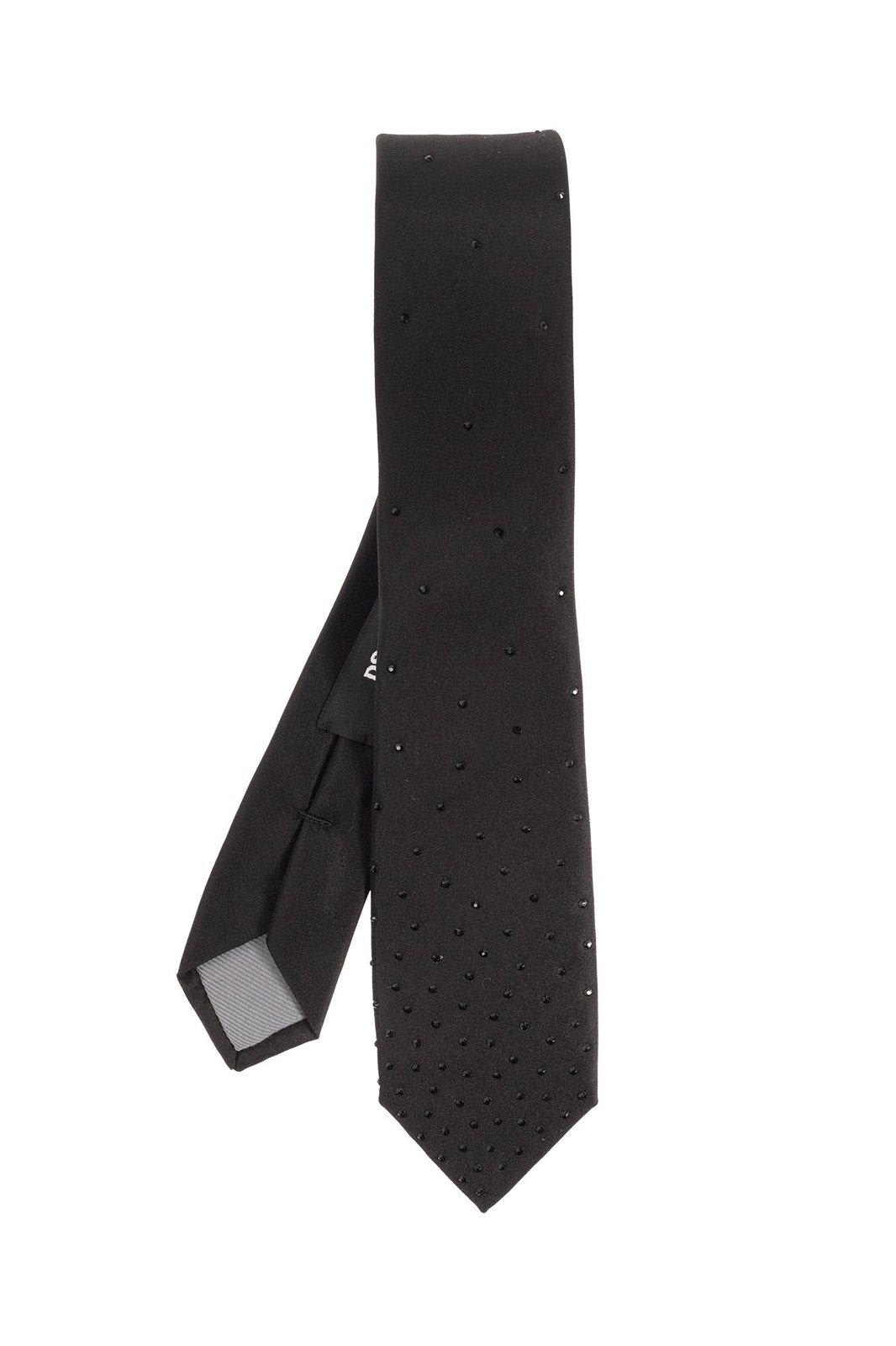 Rhinestone-embellished Tie