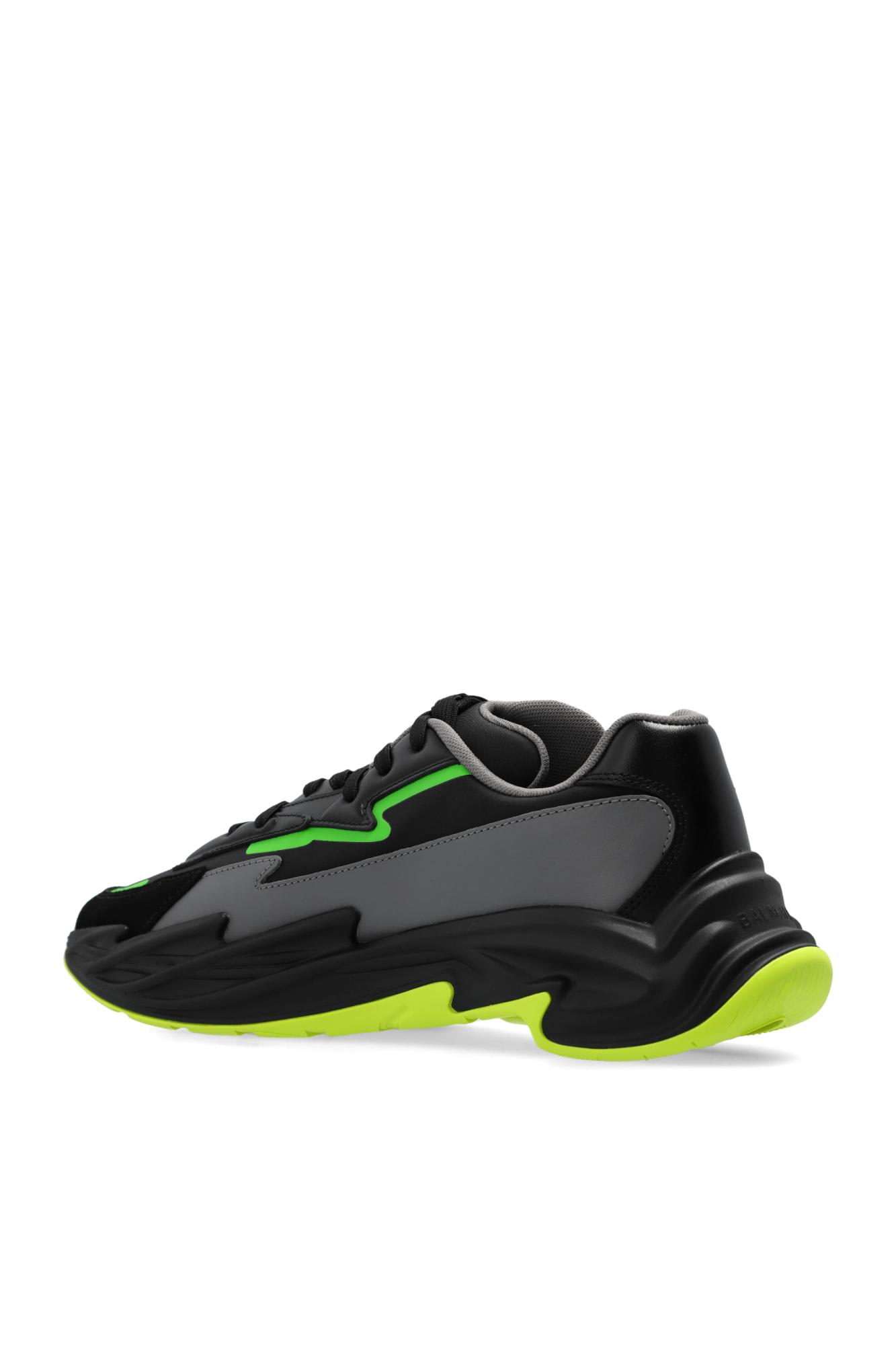 Balmain Sports Shoes In Eff Noir Vert Fluo