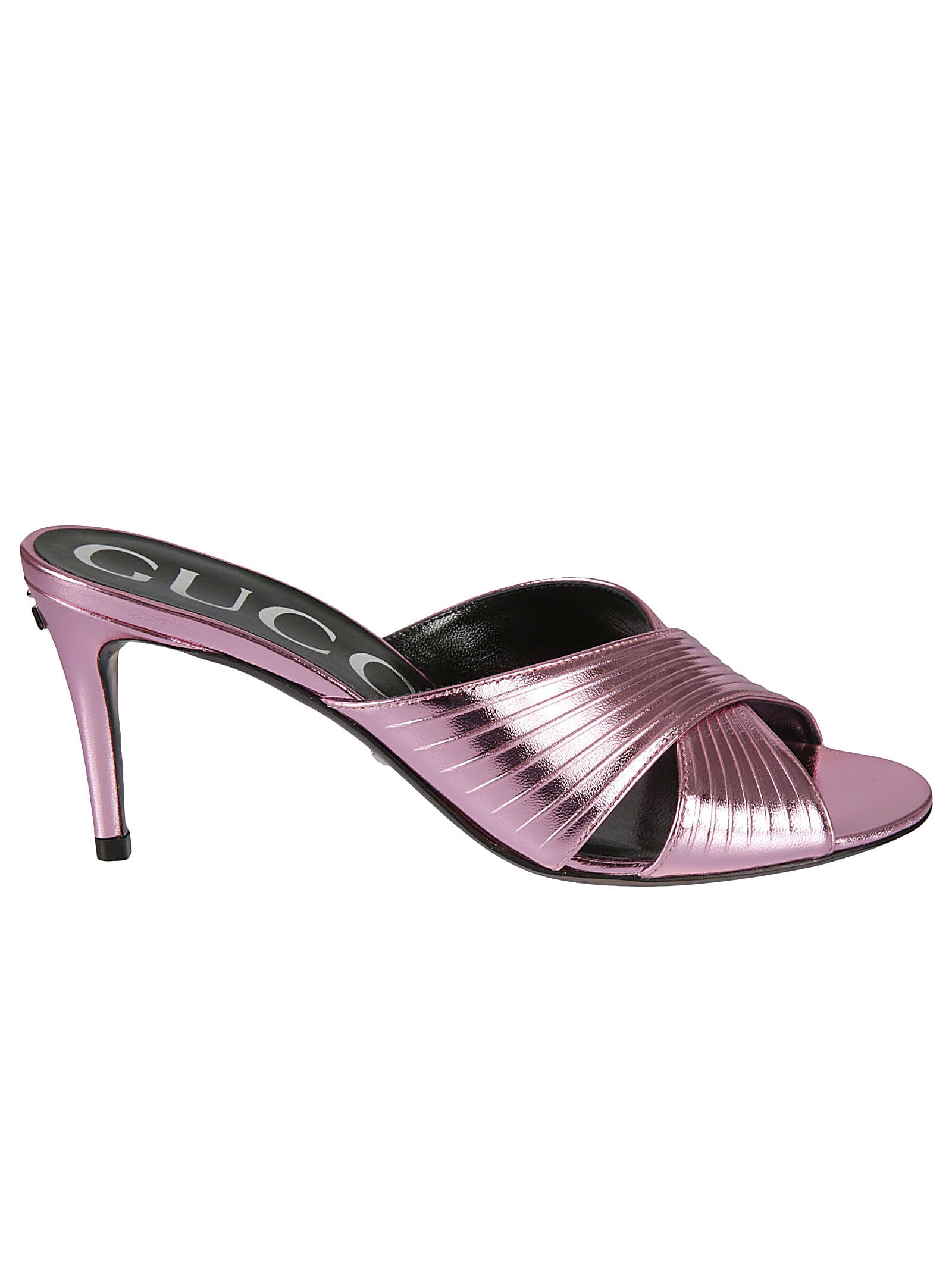 Buy Gucci Metallic Finish Sandals online, shop Gucci shoes with free shipping