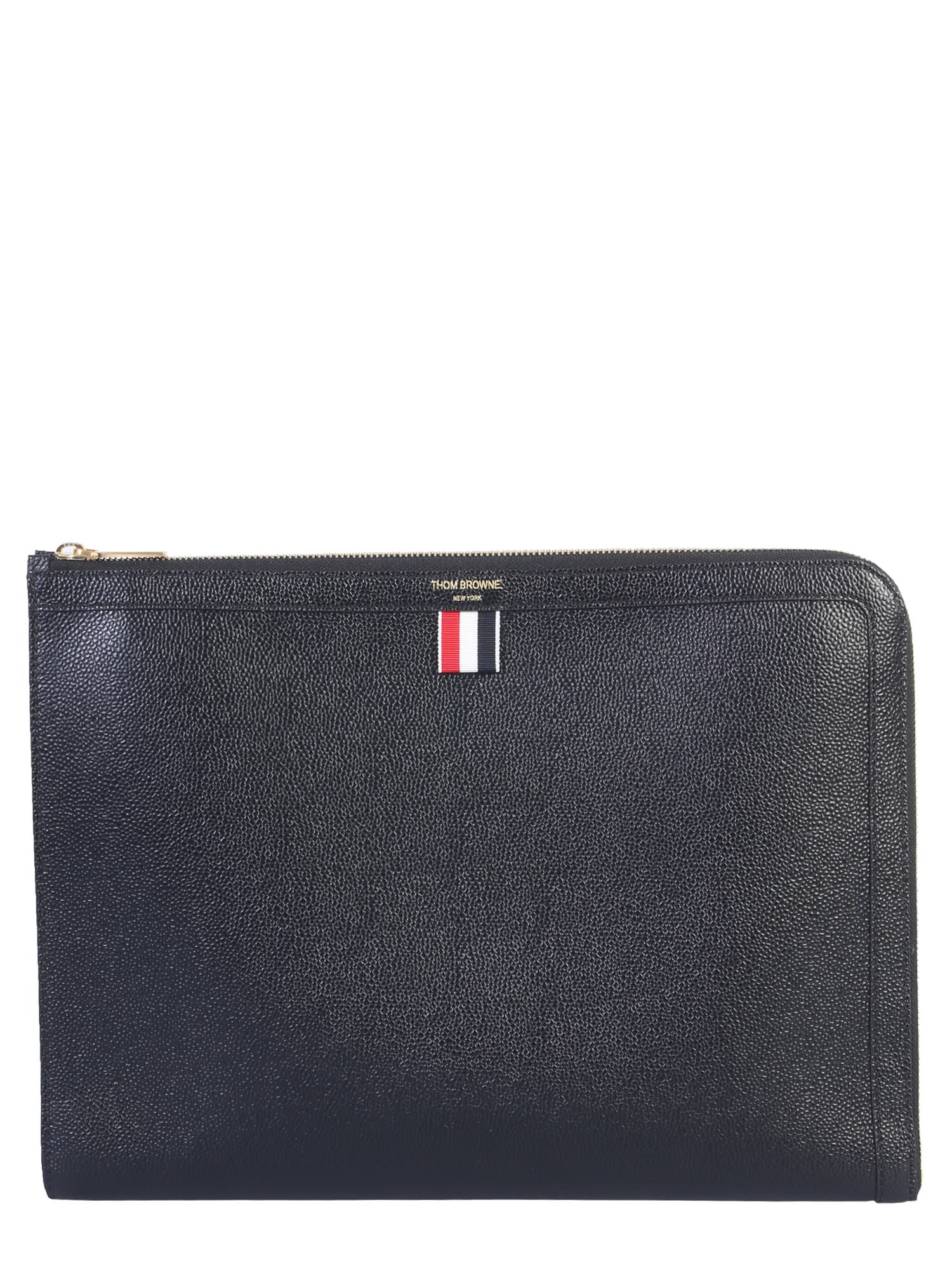 Thom Browne Large Document Holder In Nero