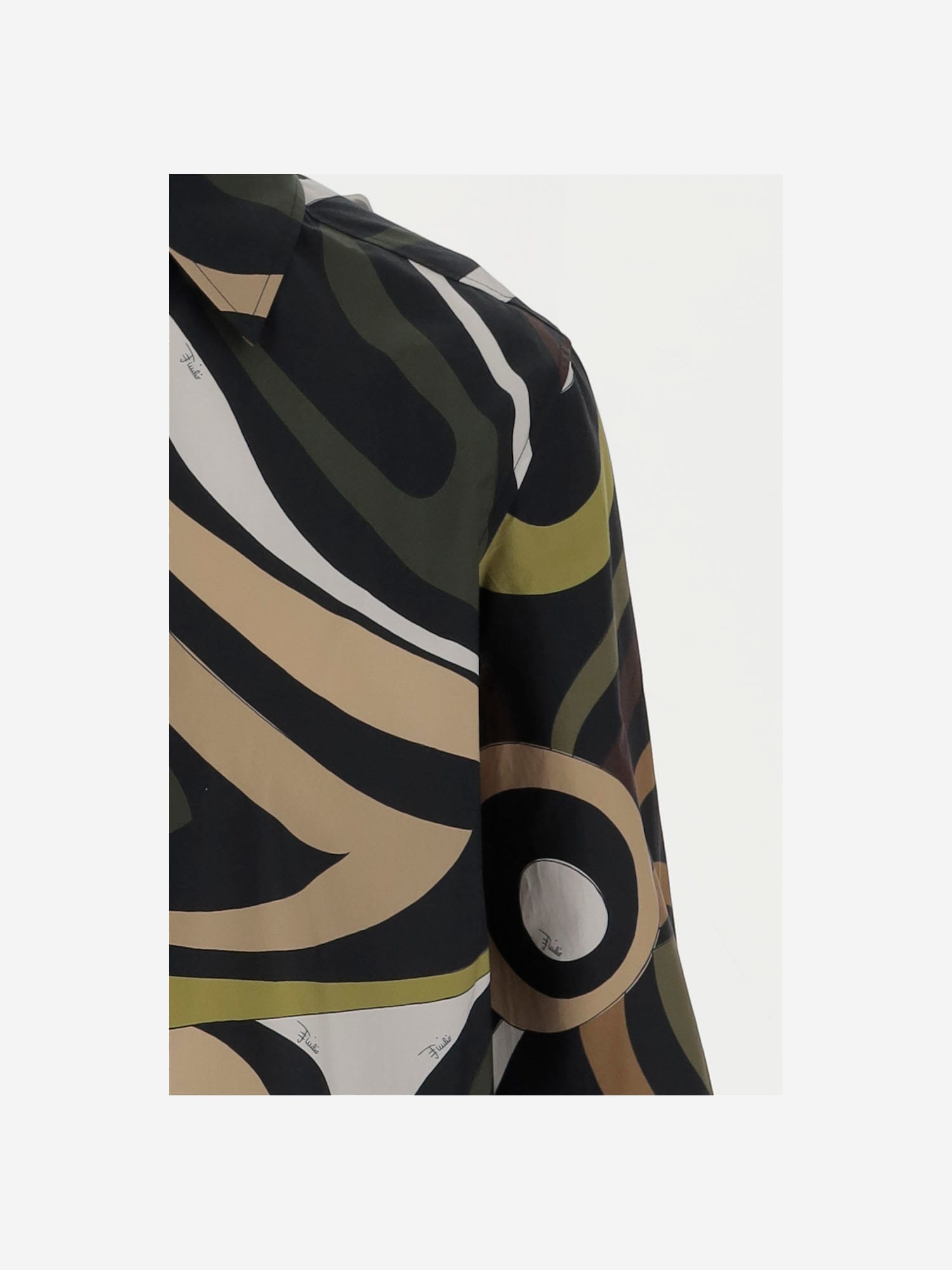 Pucci Multicolor Marble Shirt In Red