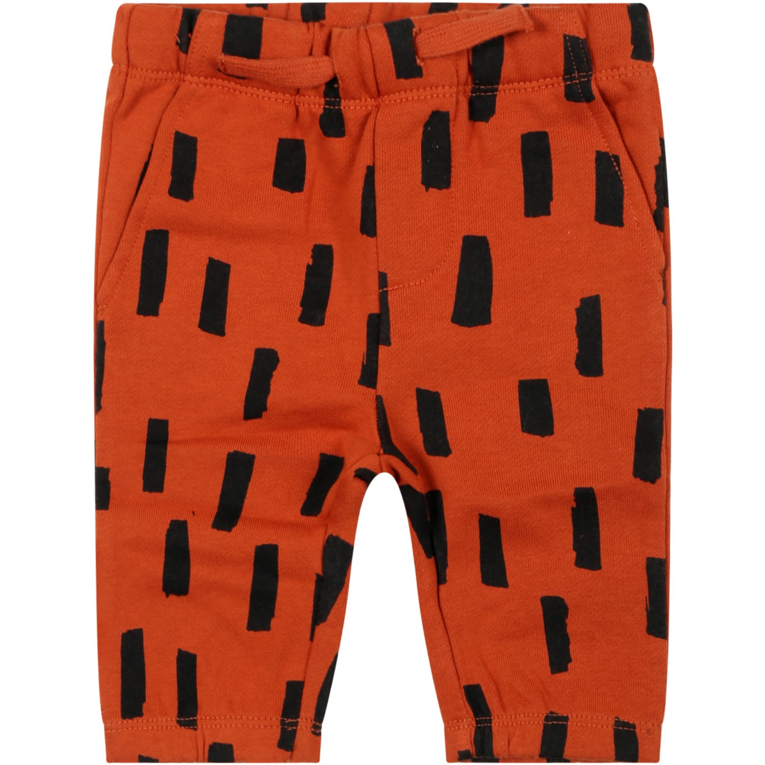 Stella McCartney Kids Brown Sweatpants For Baby Boy With Black Details