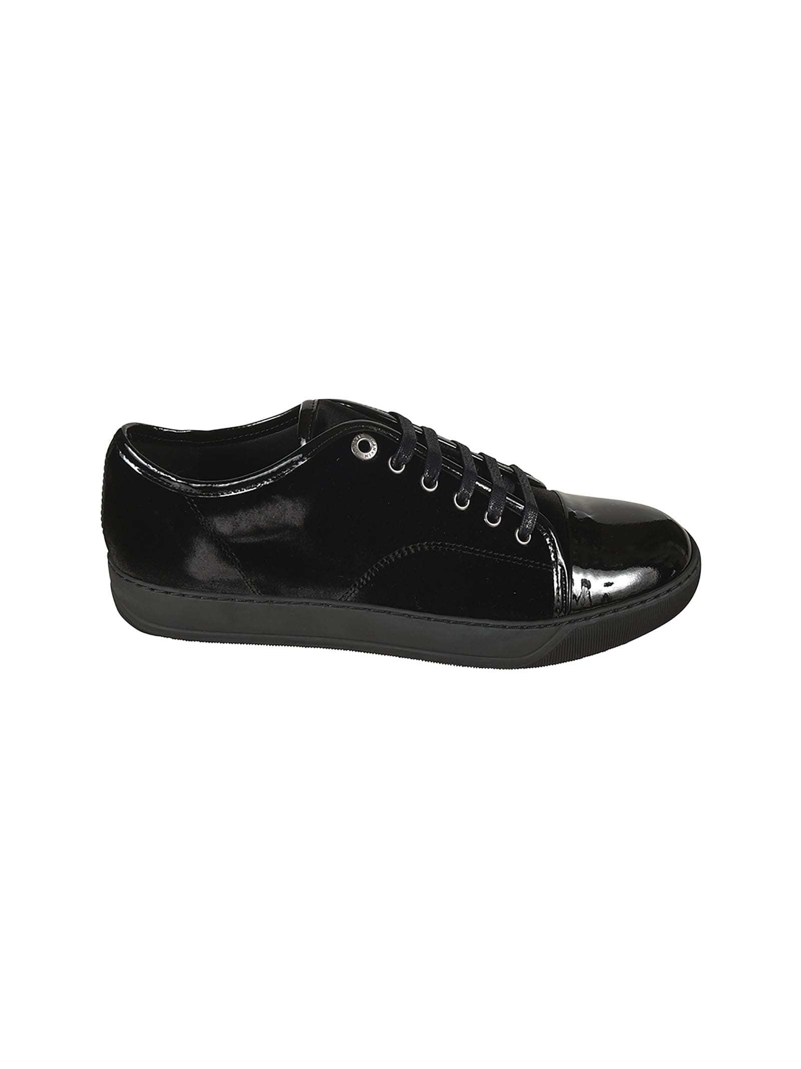 Lanvin Dbb 1 Round Toe Sneakers In Black