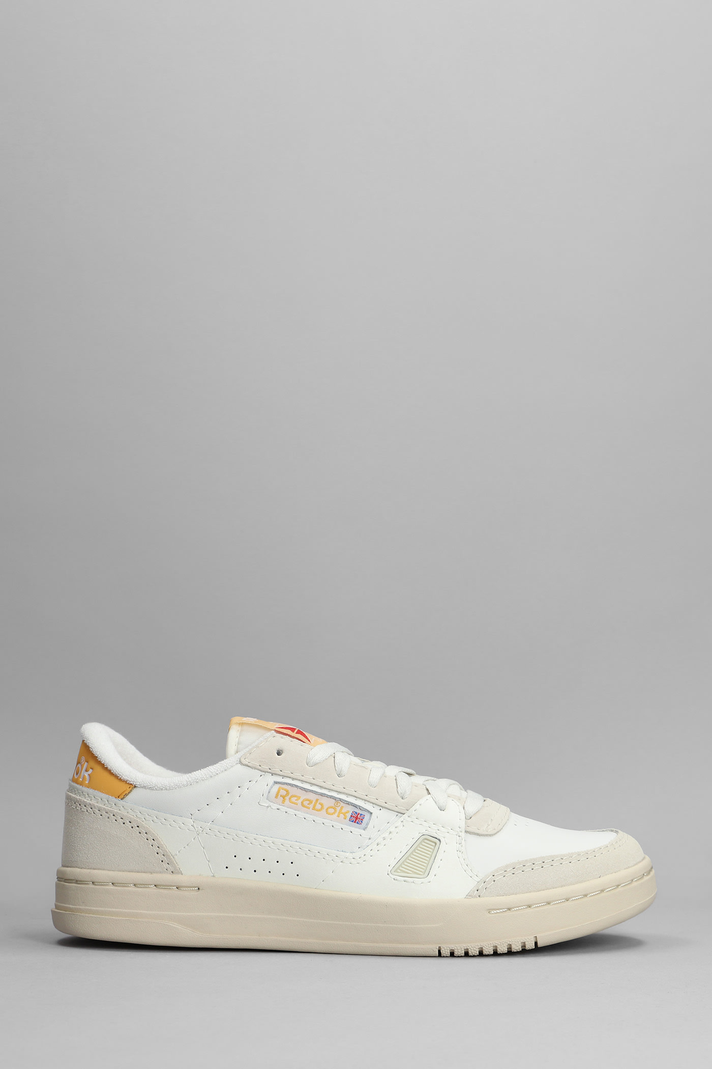 Shop Reebok Lt Court Sneakers In White Leather In Multicolour