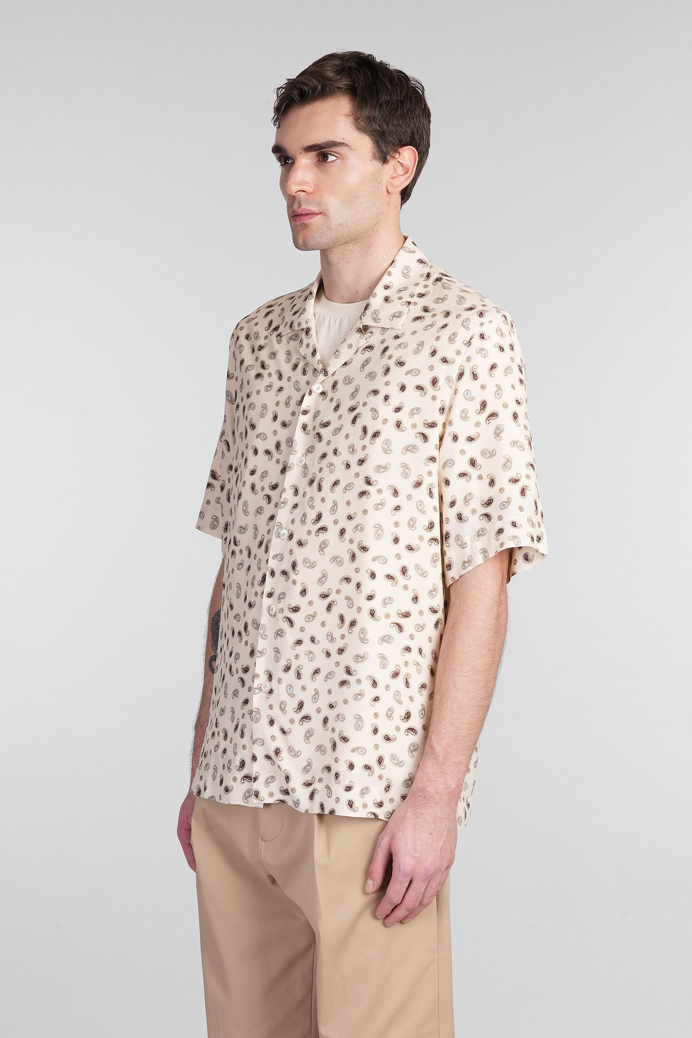 PAUL SMITH SHIRT IN BEIGE VISCOSE