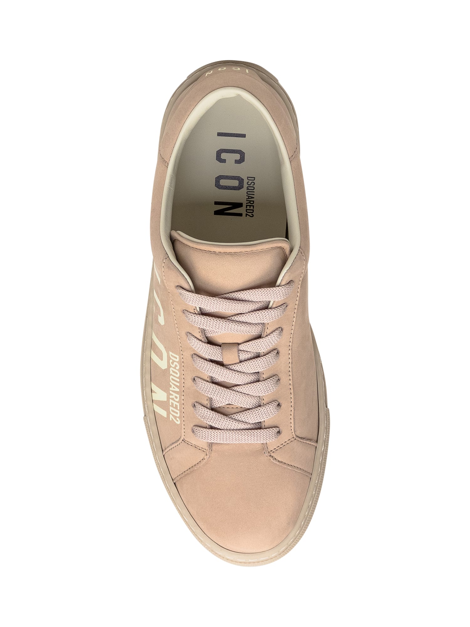 Shop Dsquared2 Nabuk Sneakers In Beige Panna