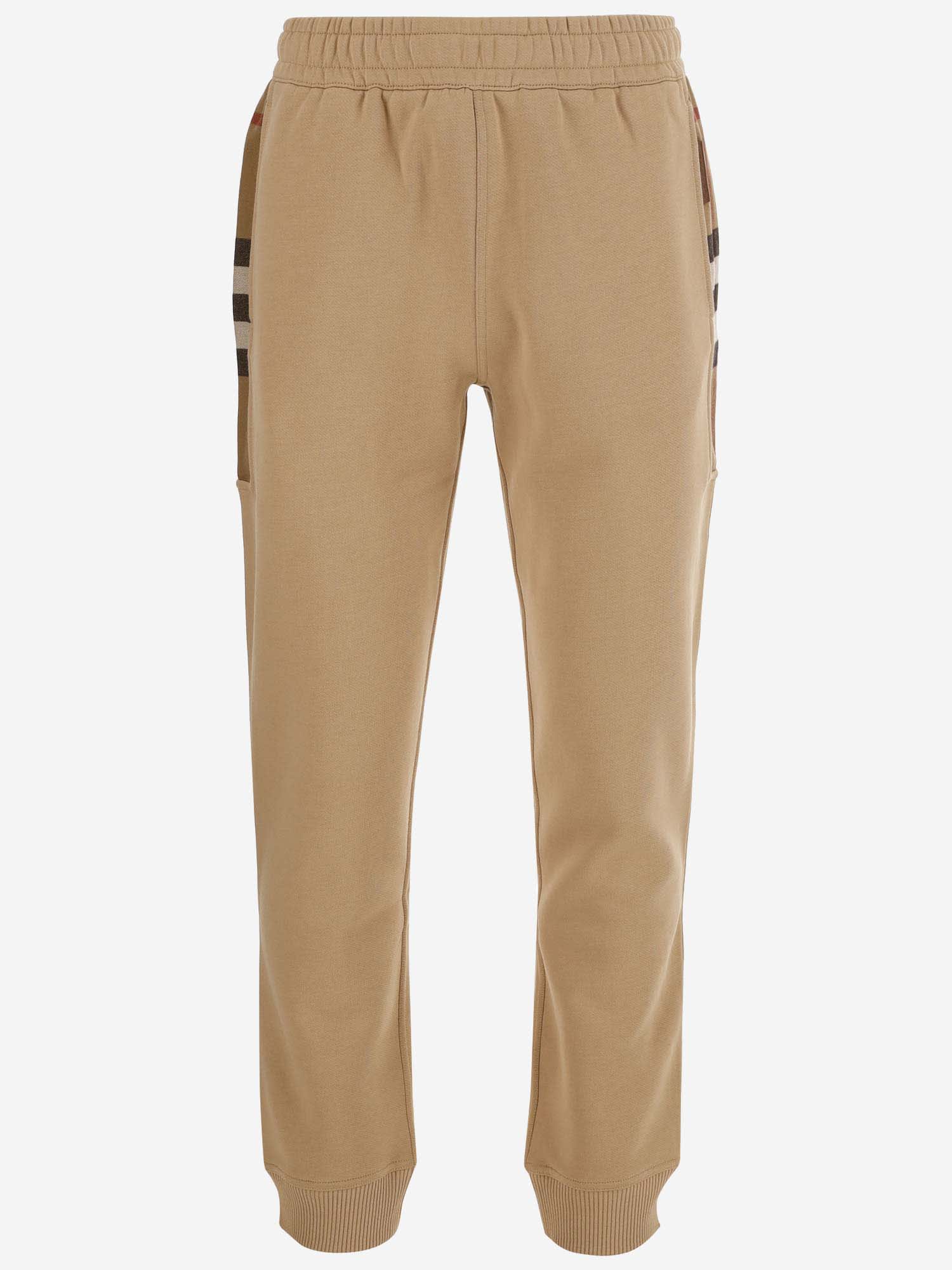 Burberry Cotton Blend Joggers In Brown