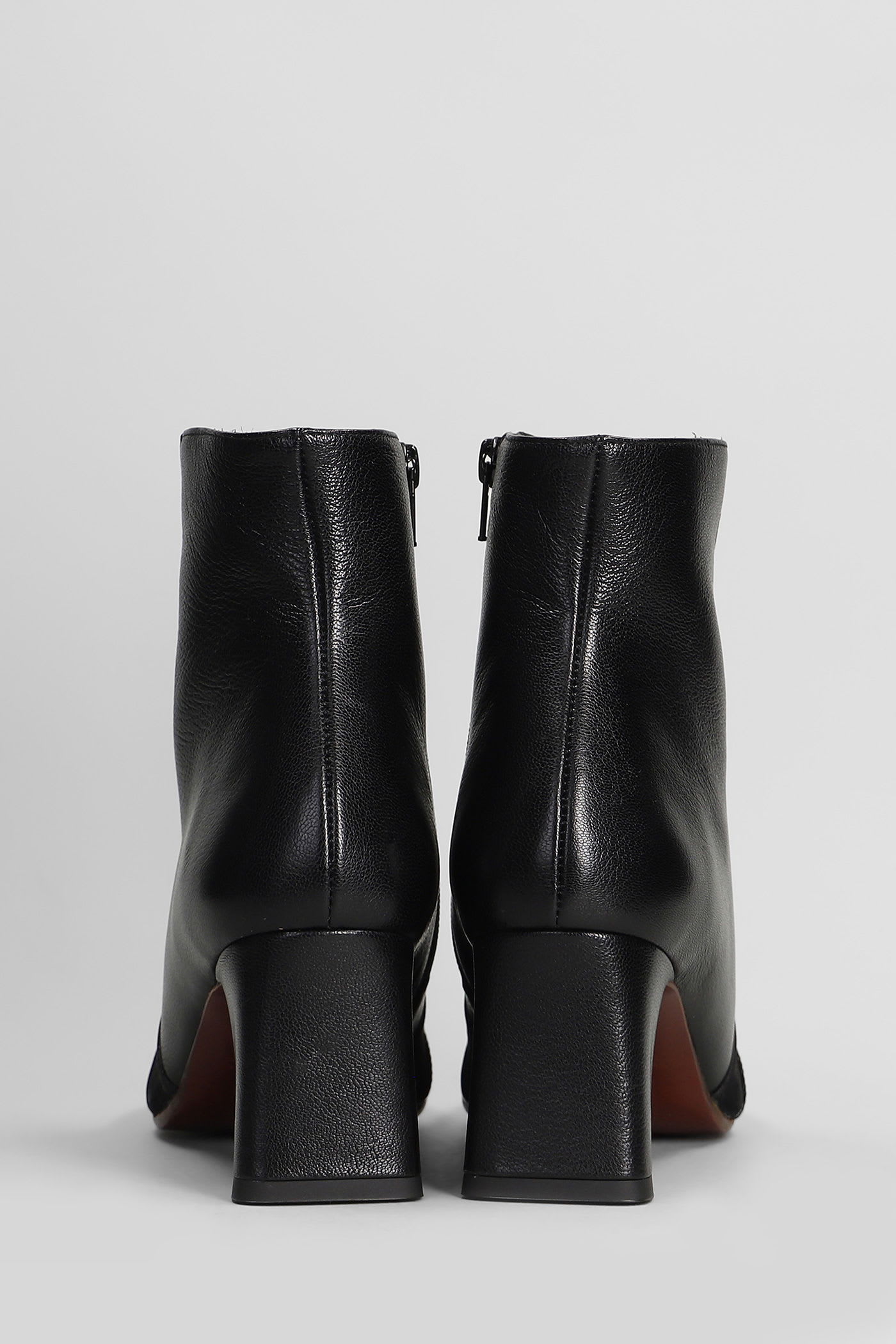 Chie Mihara Fitas High Heels Ankle Boots In Black Leather In Black