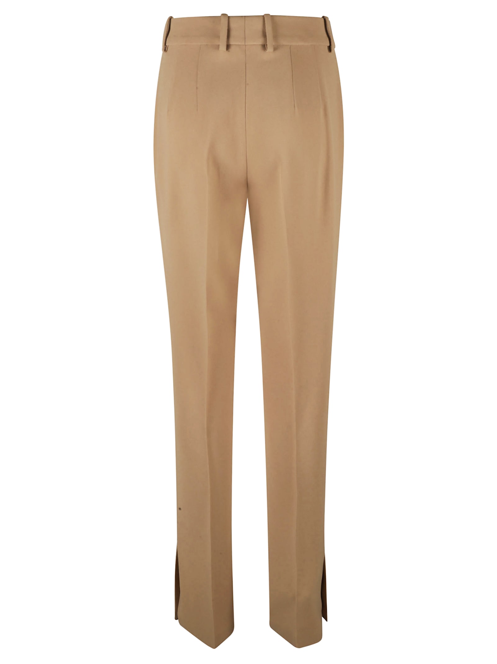 Ermanno Scervino High-waist Plain Slim Trousers In Nocciola